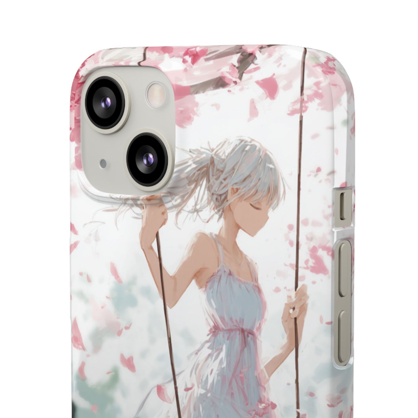 Elegant Floral Snap Cases for iPhone, Personalized Phone Covers, Cute Spring Gifts, Anime Aesthetic Accessories, Flower-themed Cell [...]