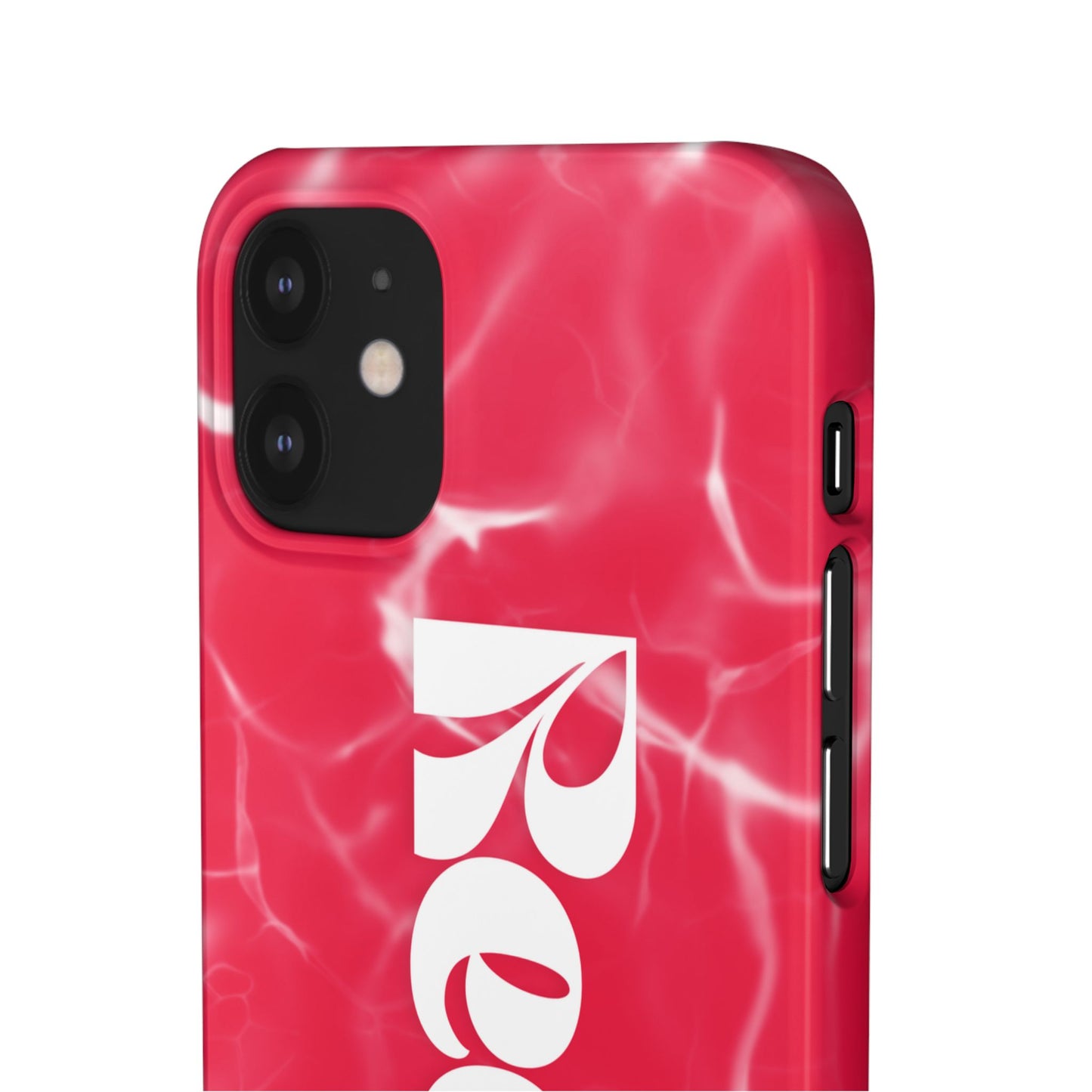 Vibrant Red Snap Case for iPhone, Trendy Phone Cover, Gift for Her, Summer Accessory, Stylish Tech Protection
