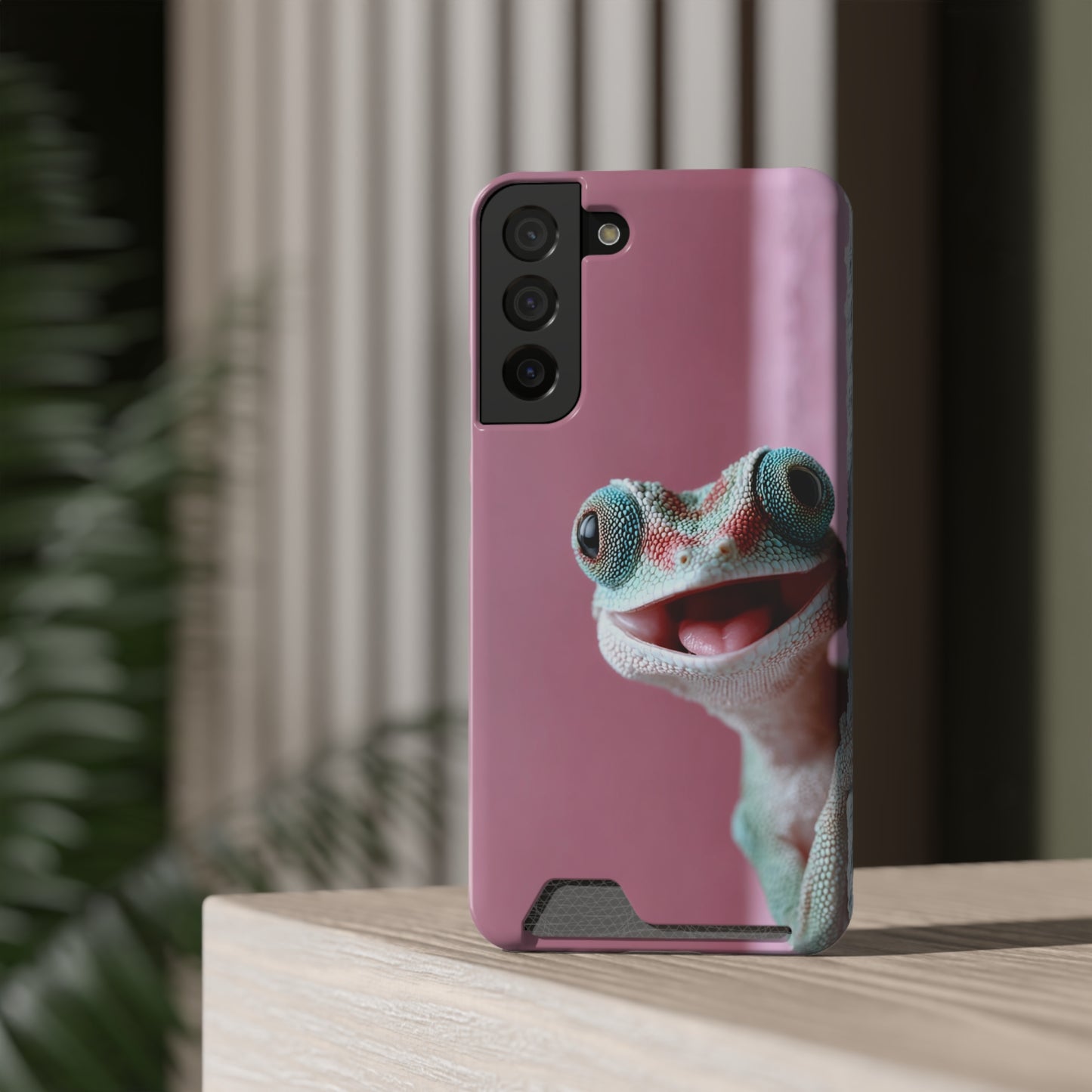 Whimsical Phone Case with Card Holder - Cute Gecko Design, Fun Gift for Kids, Stylish Accessory for Everyday Use, Perfect for [...]