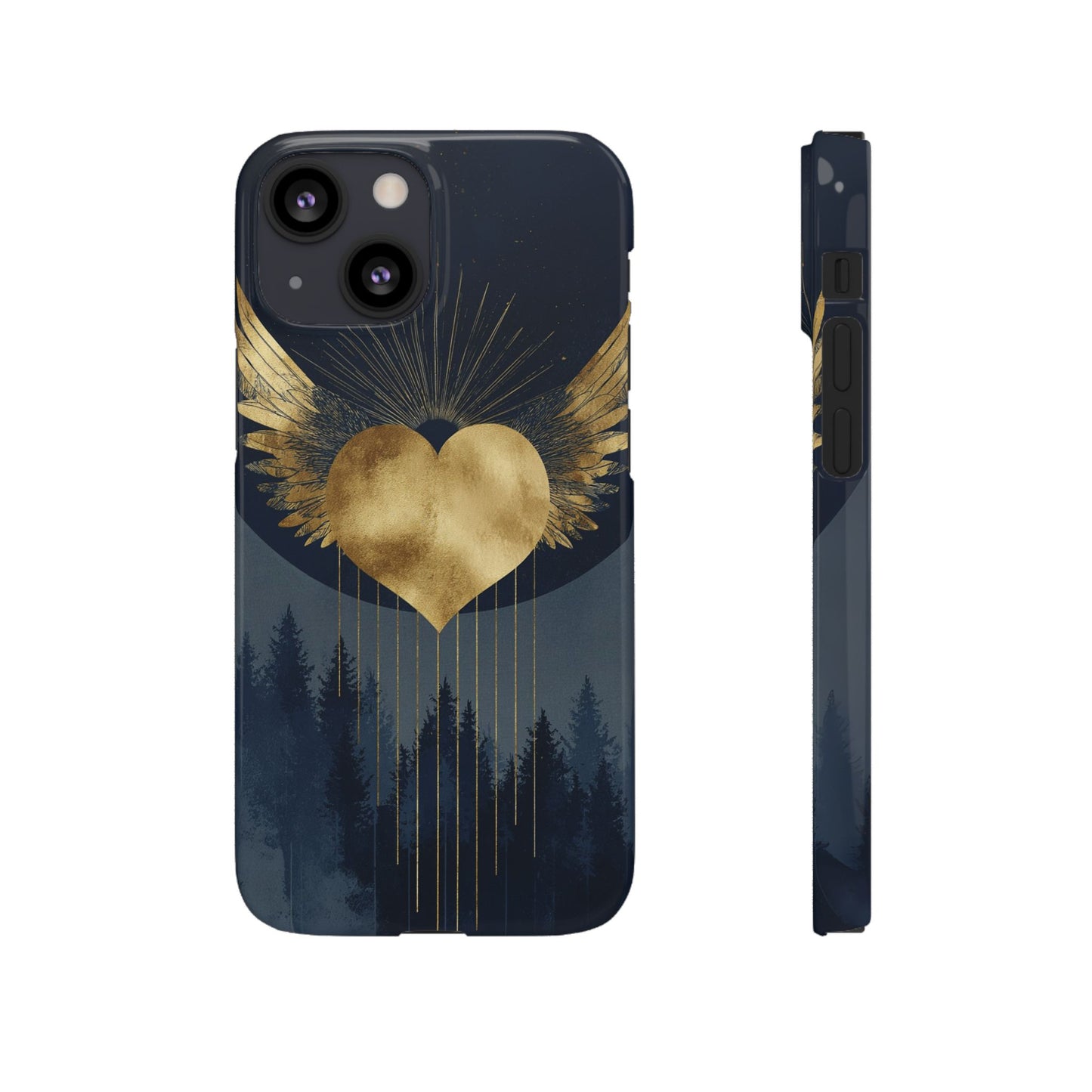 Heart Wing Snap Case, Elegant Phone Cover, Unique Gift, Artistic Accessory, Protective Case for Love and Romance