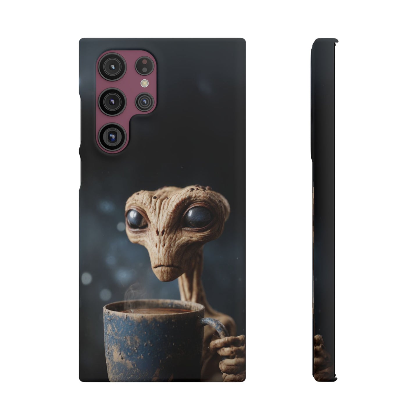 Alien Coffee Snap Case, Unique Phone Cover, Pop Culture Accessory, Gift for Sci-Fi Lovers, Customizable Phone Case