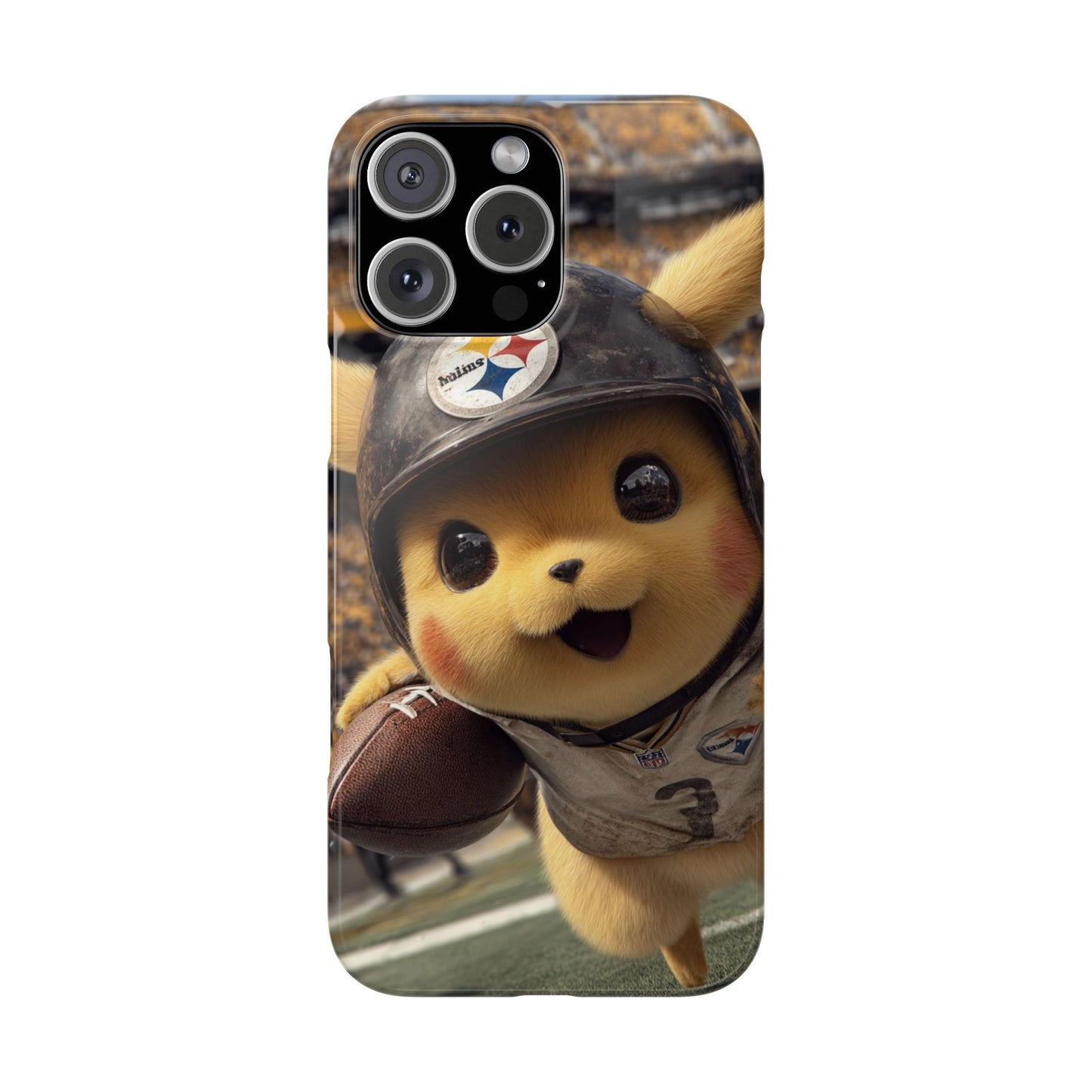 Fun Character Sports Snap Case, Phone Case, Fun Tech Accessory, Cute Gift for Gamers, Football Lovers, Kids.