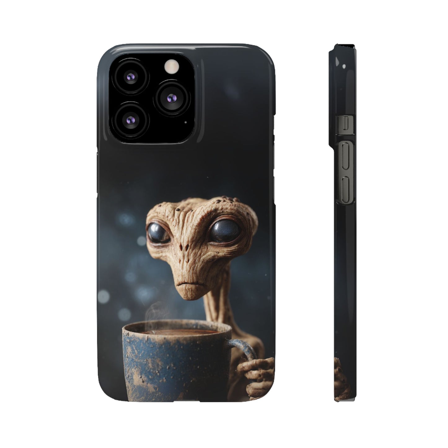 Alien Coffee Snap Case, Unique Phone Cover, Pop Culture Accessory, Gift for Sci-Fi Lovers, Customizable Phone Case