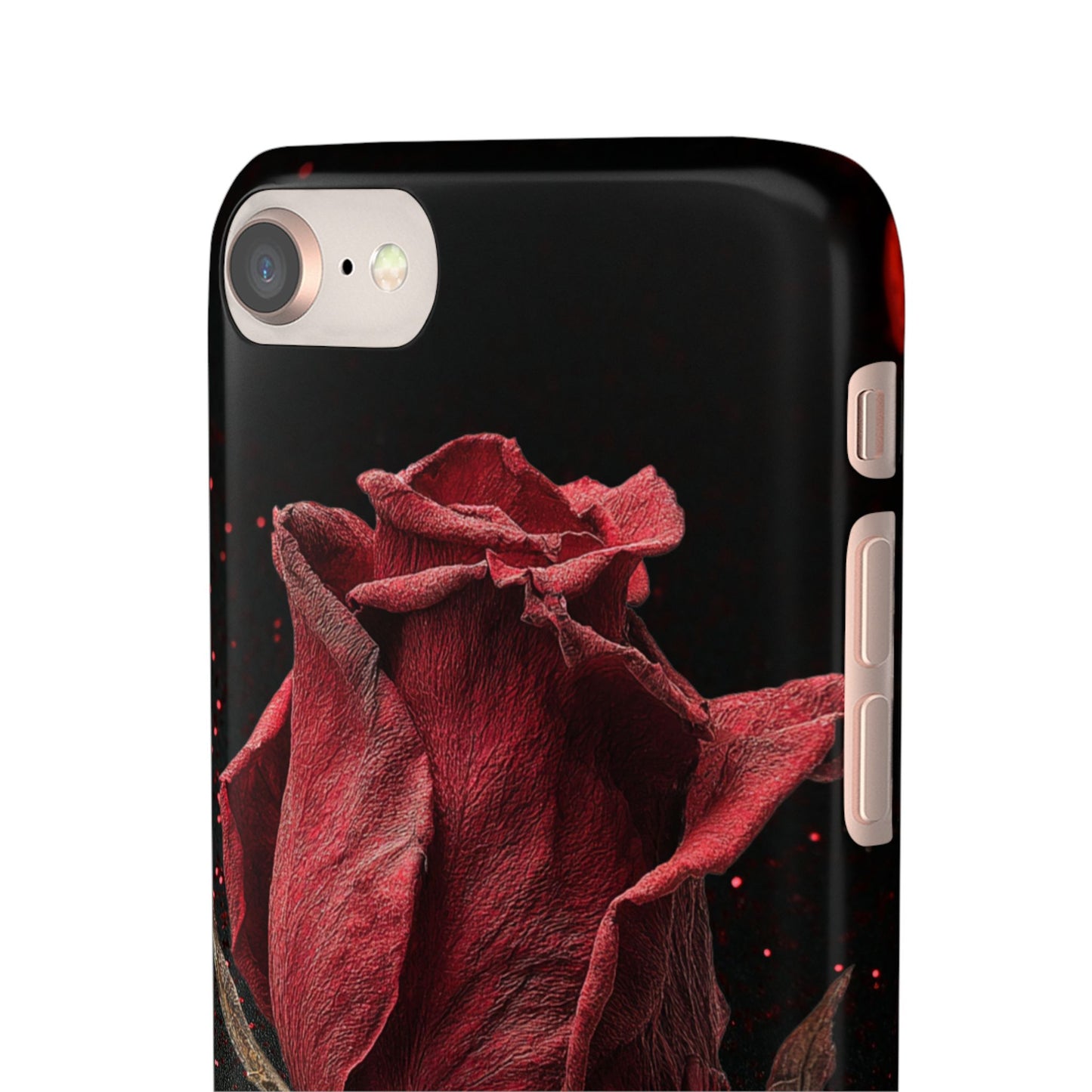 Romantic Rose Snap Case, Floral Phone Cover, Valentines Day Gift, Trendy Mobile Accessory, Heart Design Case, Elegant Phone Protector