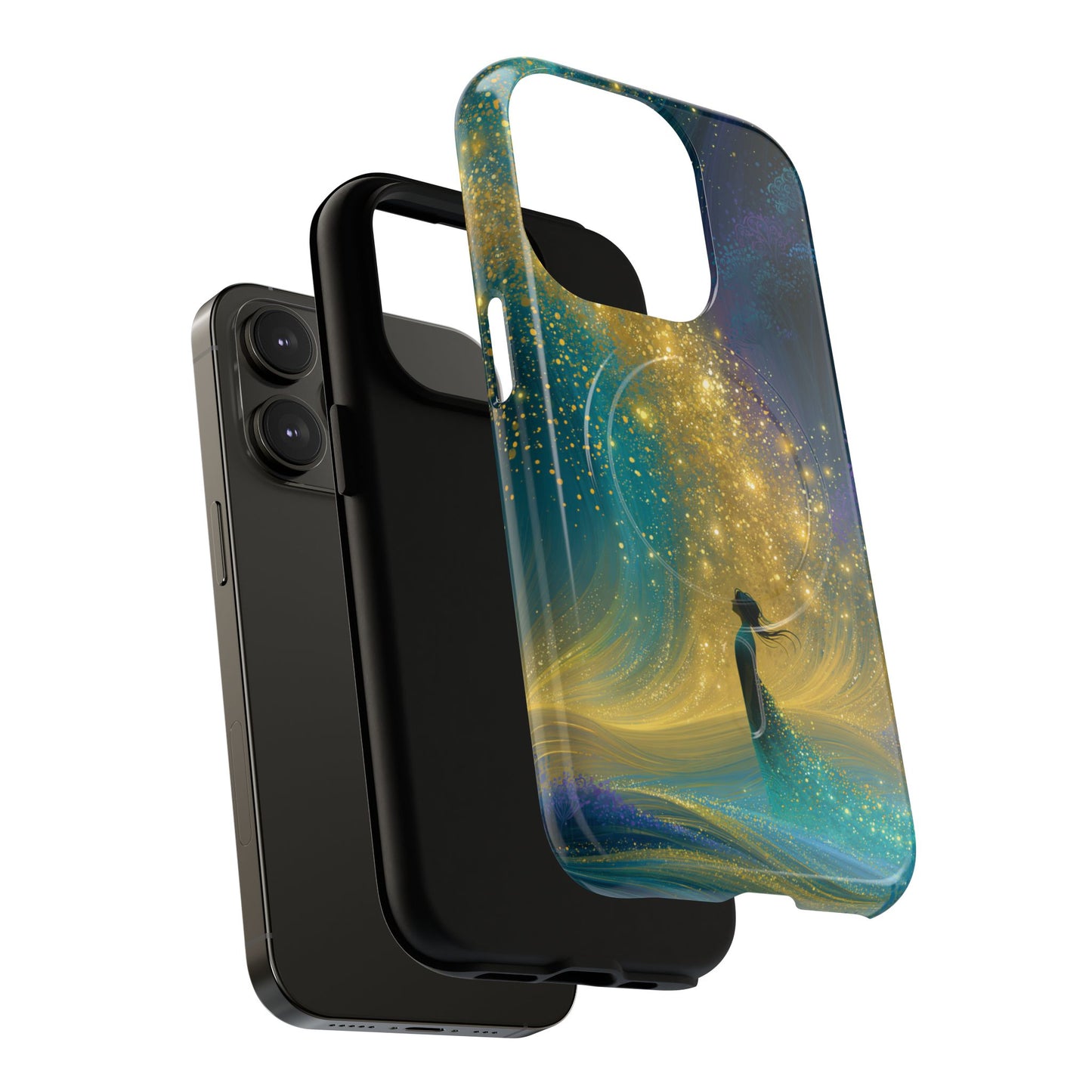 Mystical Nightfall Phone Case — Starry Silhouette Tough Magnetic Case