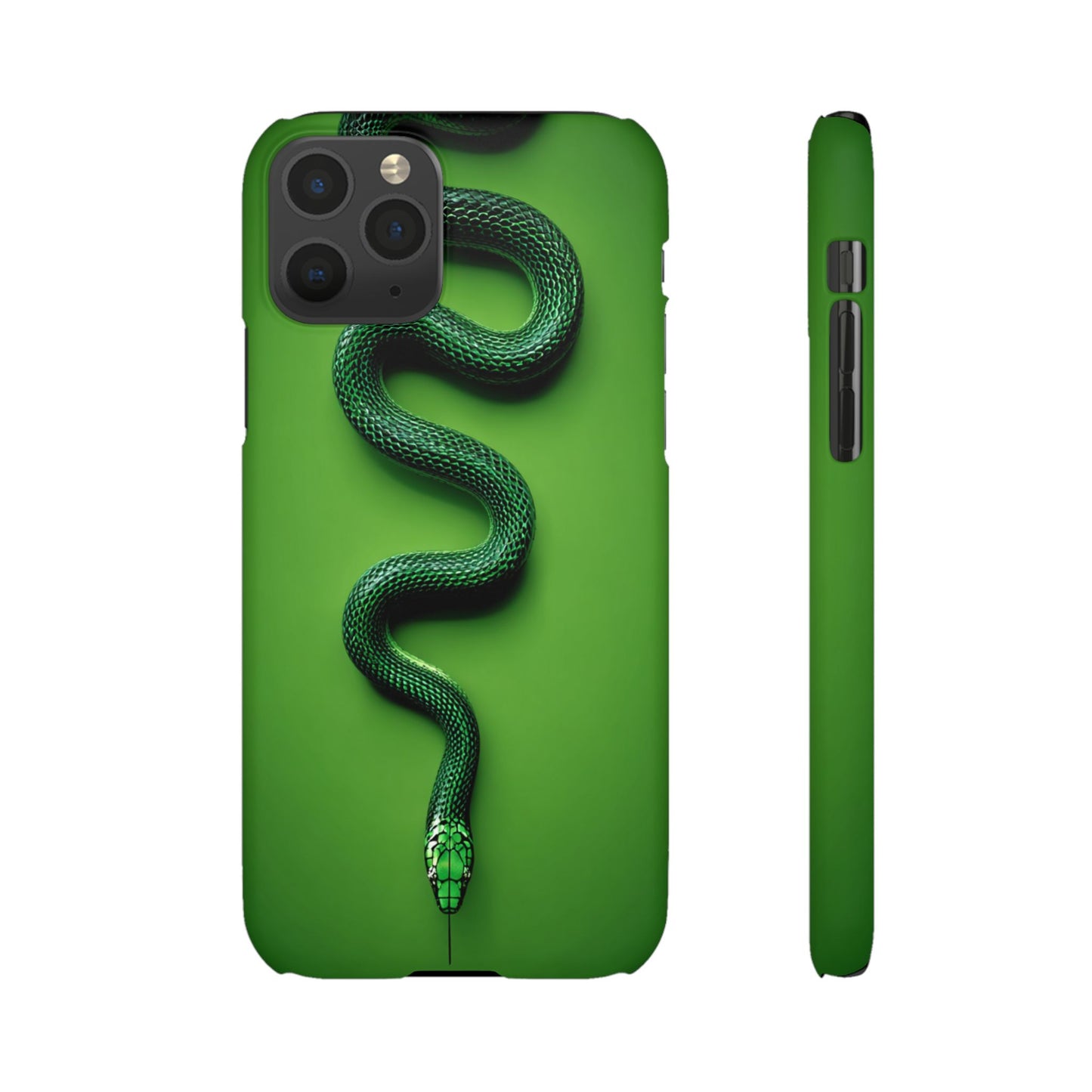 Green Snake Snap Case for iPhone, Stylish Phone Cover, Unique Gift, Trendy Accessory, Birthday, Nature Lover's Phone Case