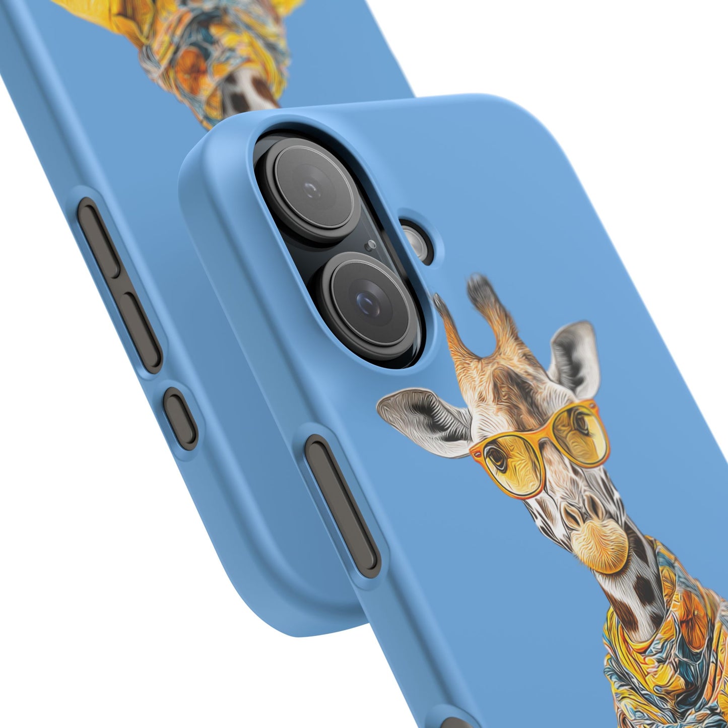 Giraffe Blue Snap Case Phone Cover for Animal Lover Iphone and Samsung models