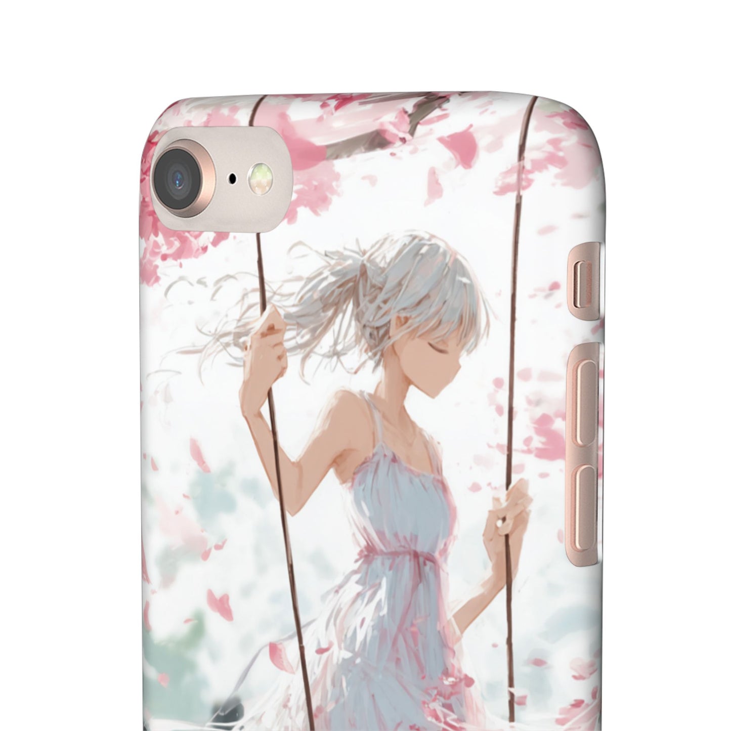 Elegant Floral Snap Cases for iPhone, Personalized Phone Covers, Cute Spring Gifts, Anime Aesthetic Accessories, Flower-themed Cell [...]