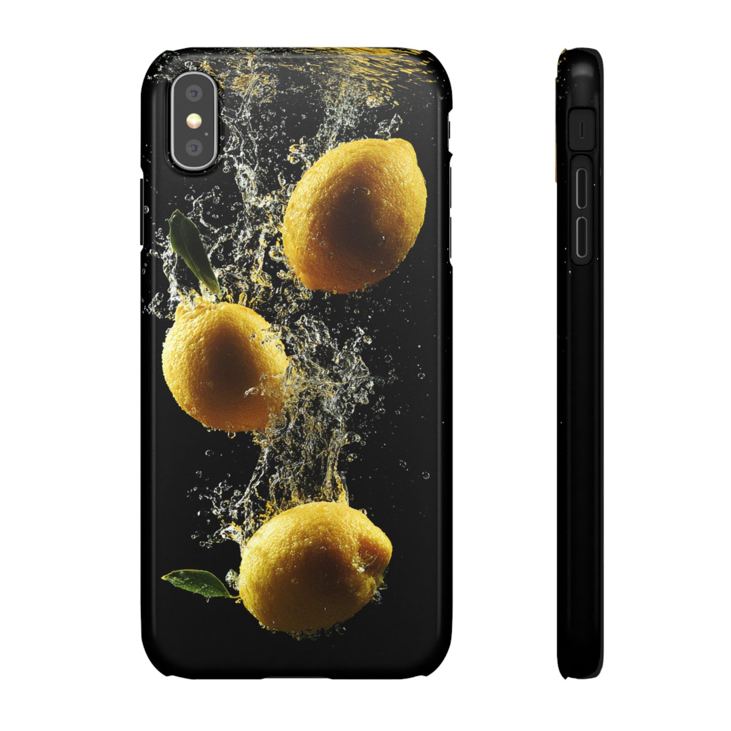 Lemon Splash Phone Case - Vibrant Snap Case, Fruit Lover Gift, Summer Vibes, Kitchen Decor, Unique Phone Accessories