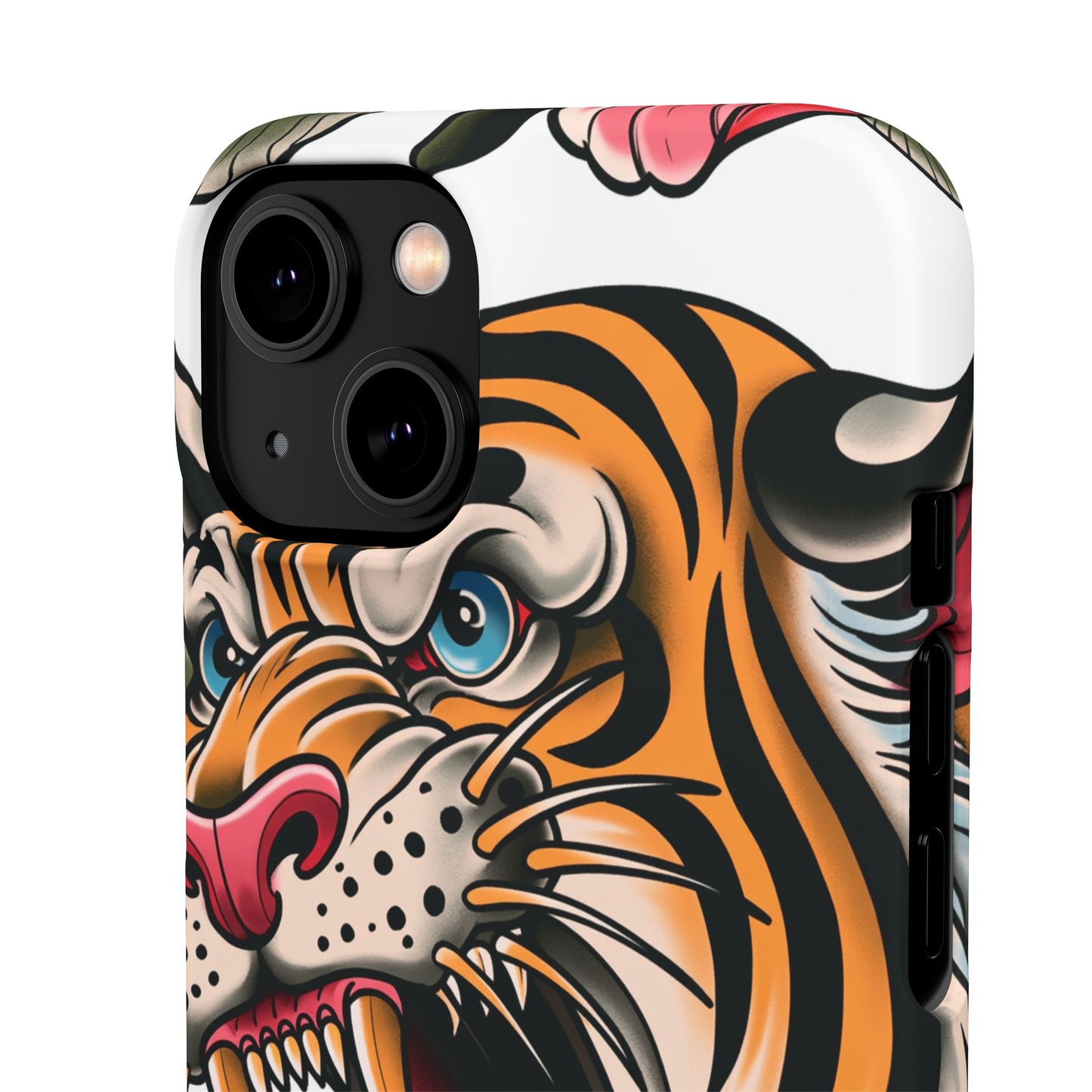 Tiger Floral Phone Case — Vintage Roaring Tiger Snap Case