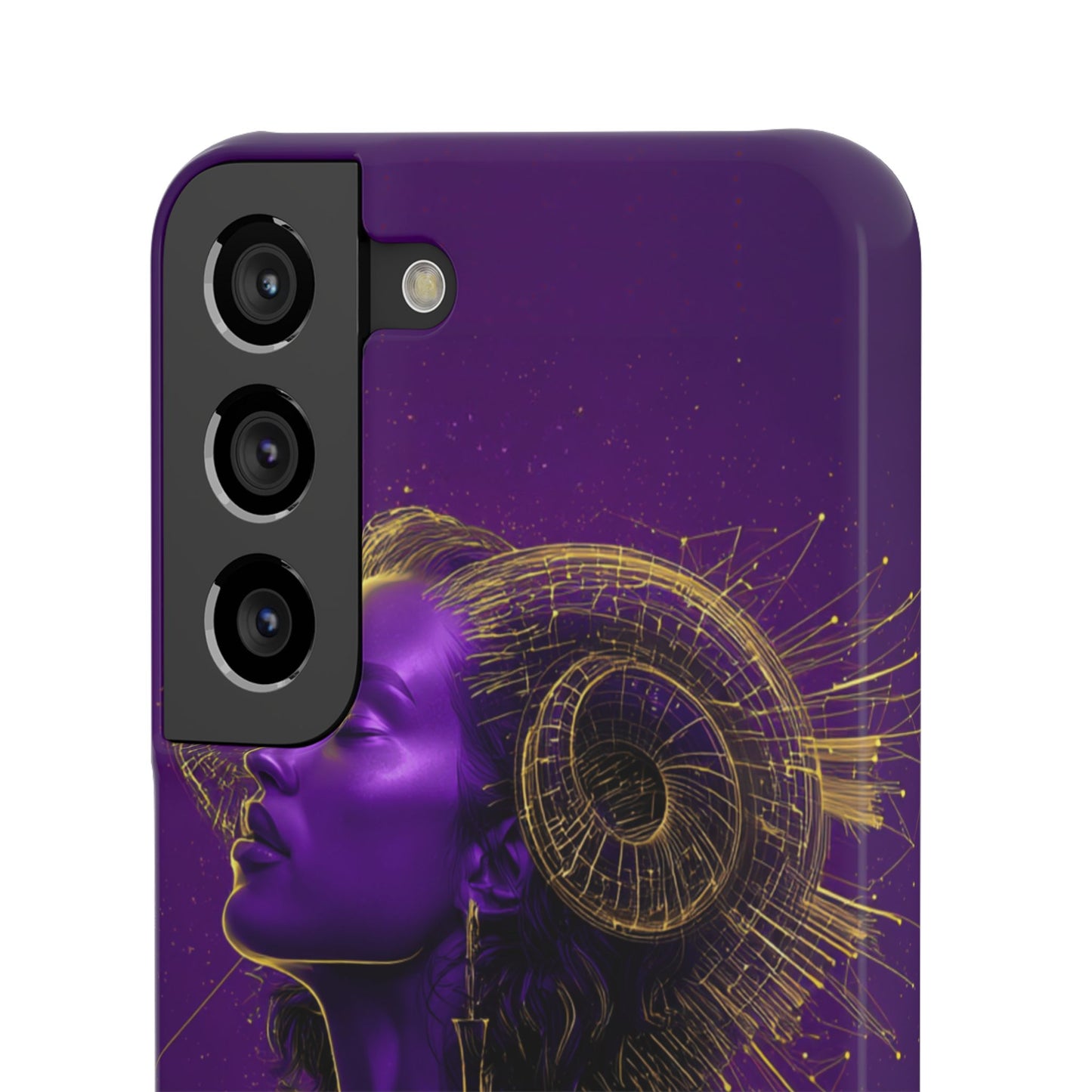 Purple & Gold Celestial Virgo Phone Case – Snap Cover for Samsung & iPhone
