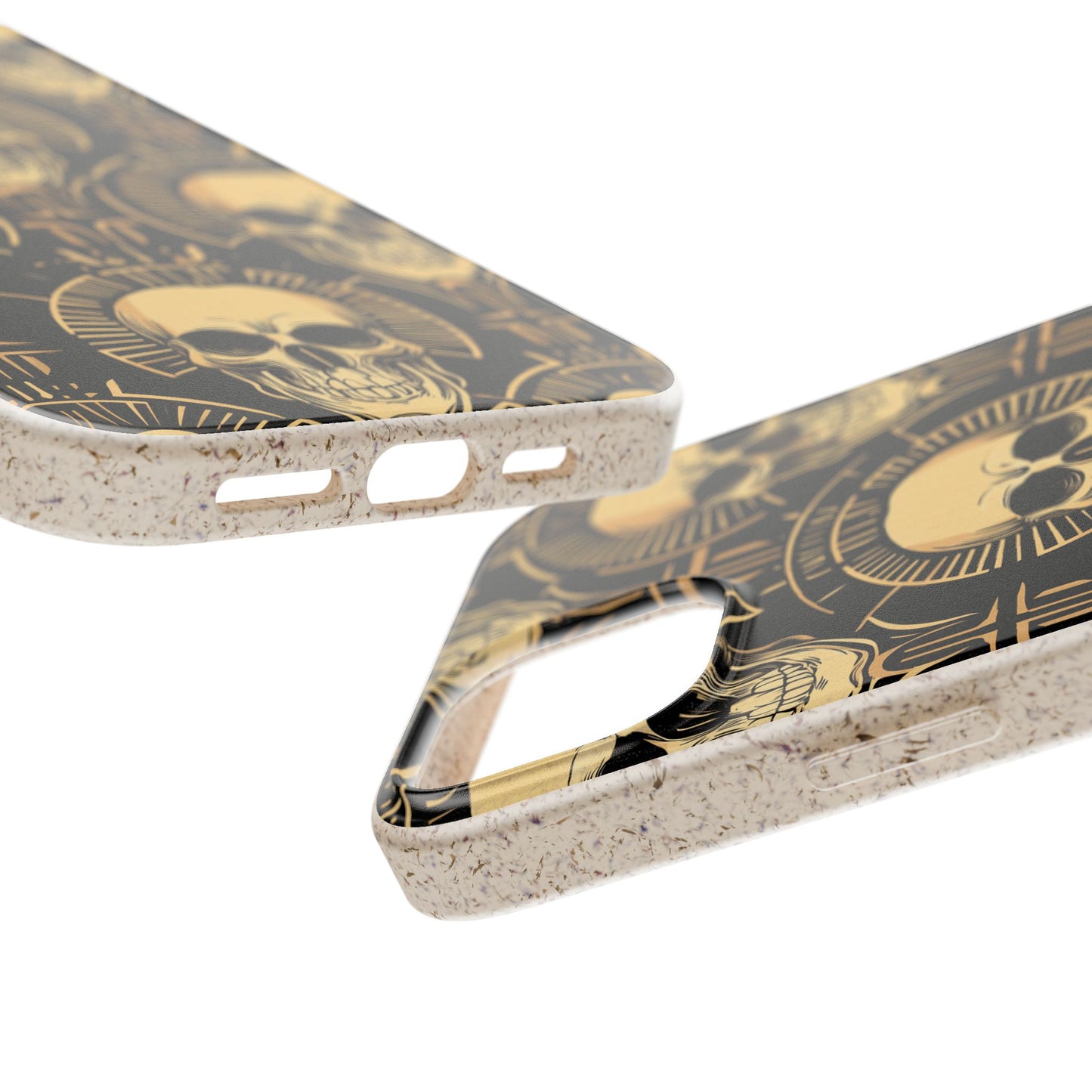 Skull Biodegradable Phone Case, Eco-Friendly iPhone Cover, Sustainable Gift, Cool Skull Design, Skull Art Accessories, Halloween Decor