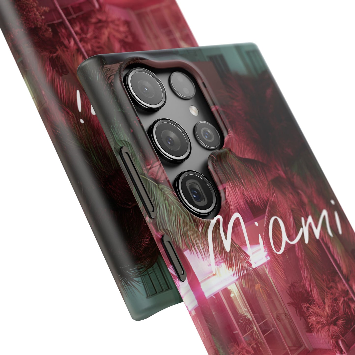Miami Vibes Snap Case, Tropical Phone Cover, Summer Accessory, Gift for Travel Lovers, Neon Aesthetic, Beach-themed Tech