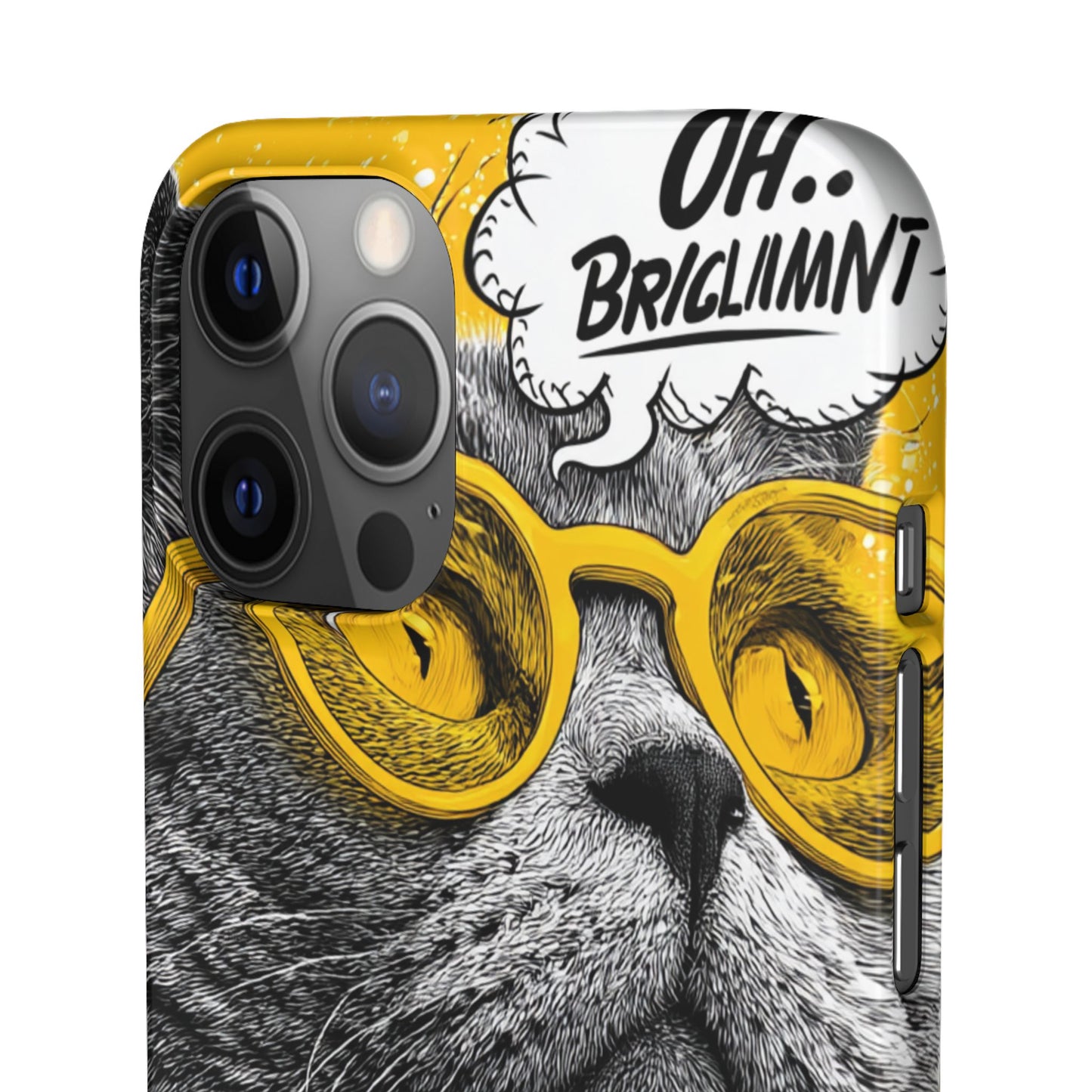 Playful Cat Snap Case - Quirky Phone Cover for Cat Lovers, Gift for Pet Enthusiasts, Funny Accessory for Any Occasion