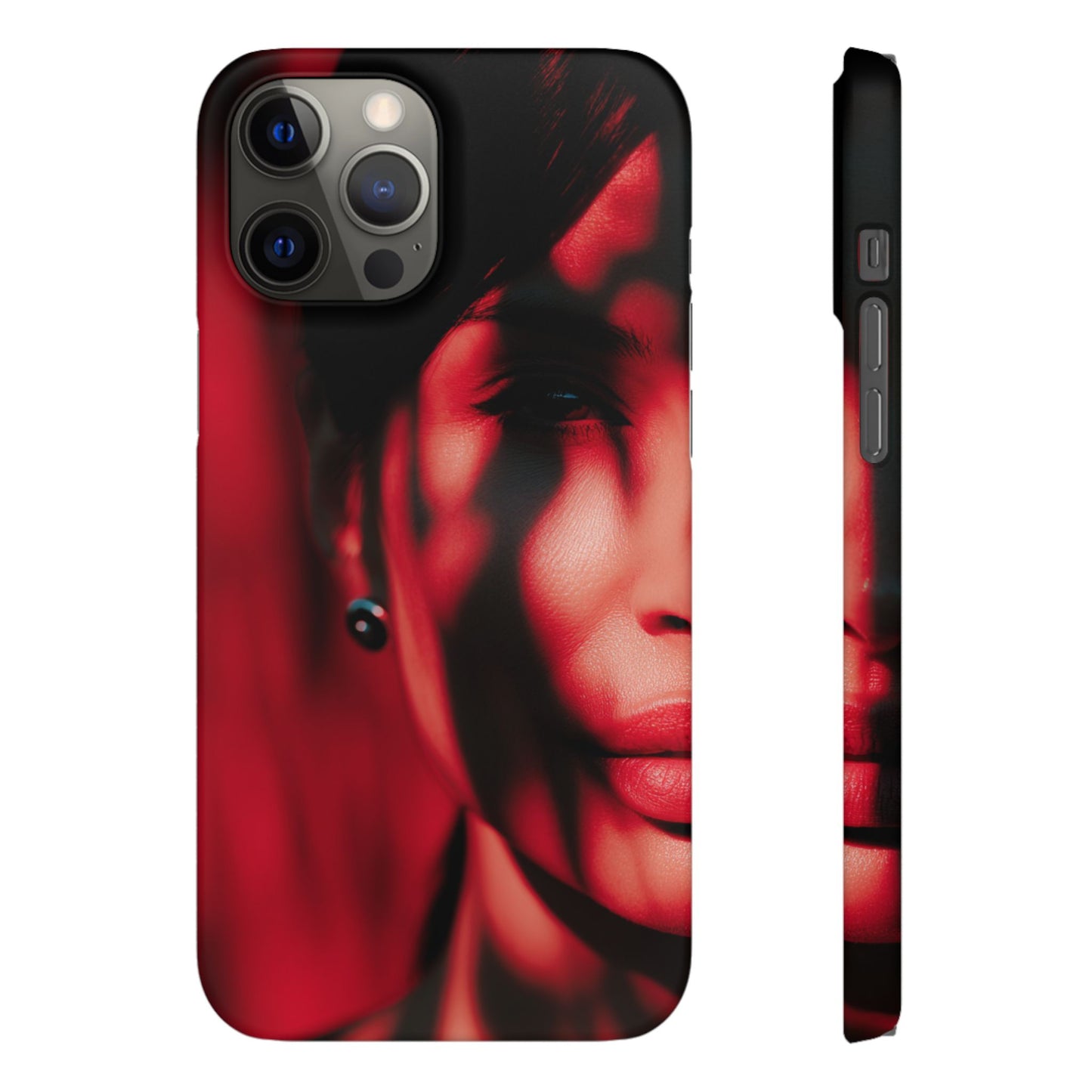Stylish Snap Cases for Phone, Artistic Phone Cover, Unique Gifts, Red Aesthetic Case, Trendy Accessory, Vibrant Protection