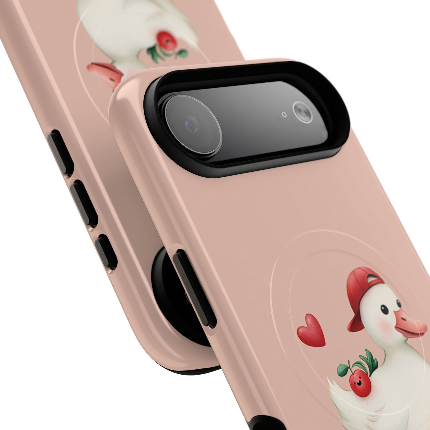 Duck Skateboard Magnetic Phone Case — Cute Pink Protective iPhone Cover