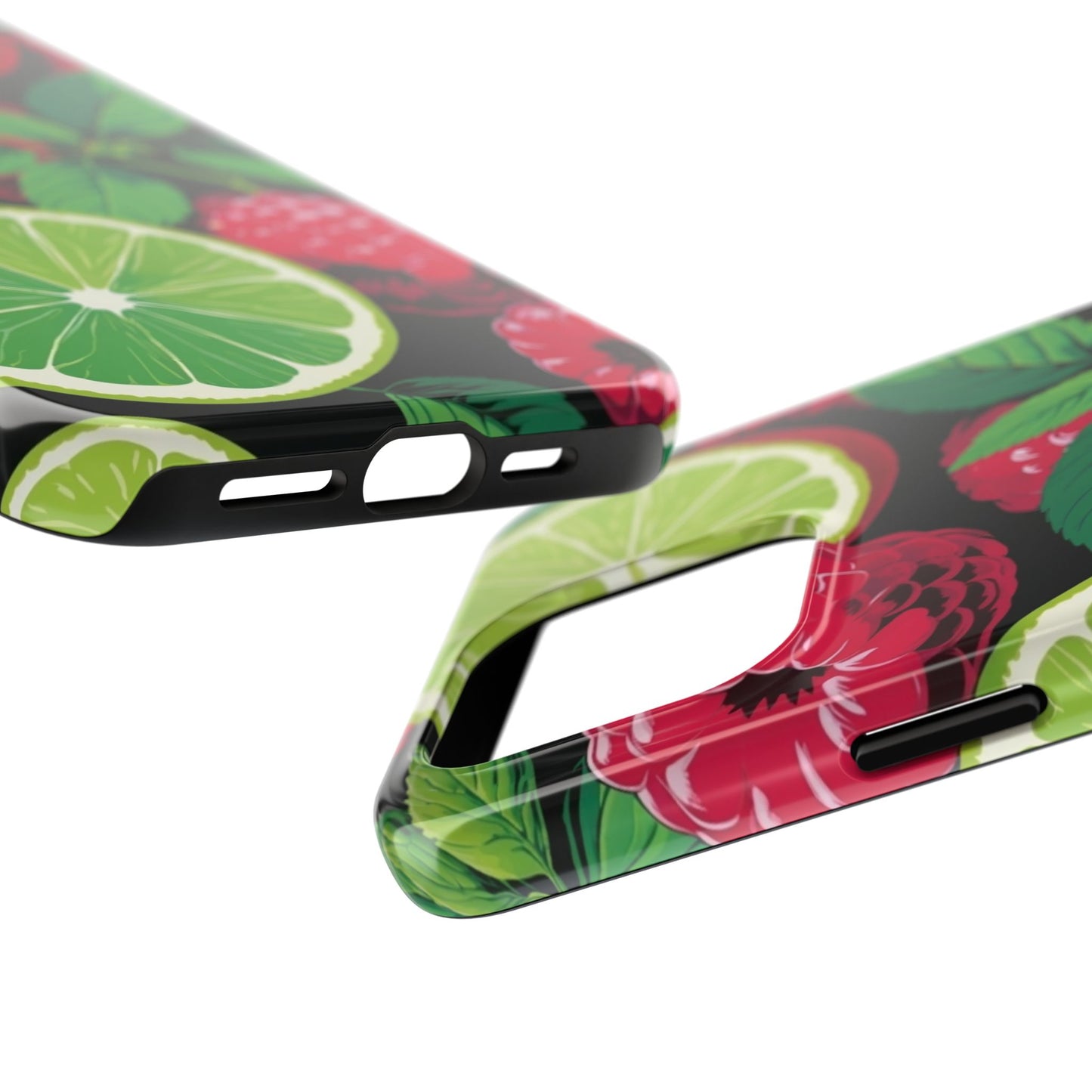 Raspberry Lime Spring iPhone 17 Tough Phone Case — Vibrant Floral Smartphone Protection