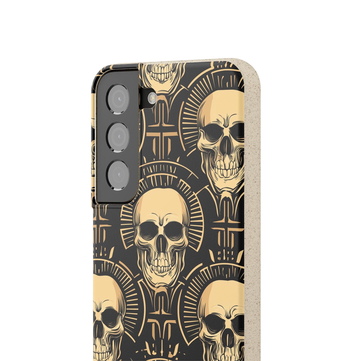 Skull Biodegradable Phone Case, Eco-Friendly iPhone Cover, Sustainable Gift, Cool Skull Design, Skull Art Accessories, Halloween Decor
