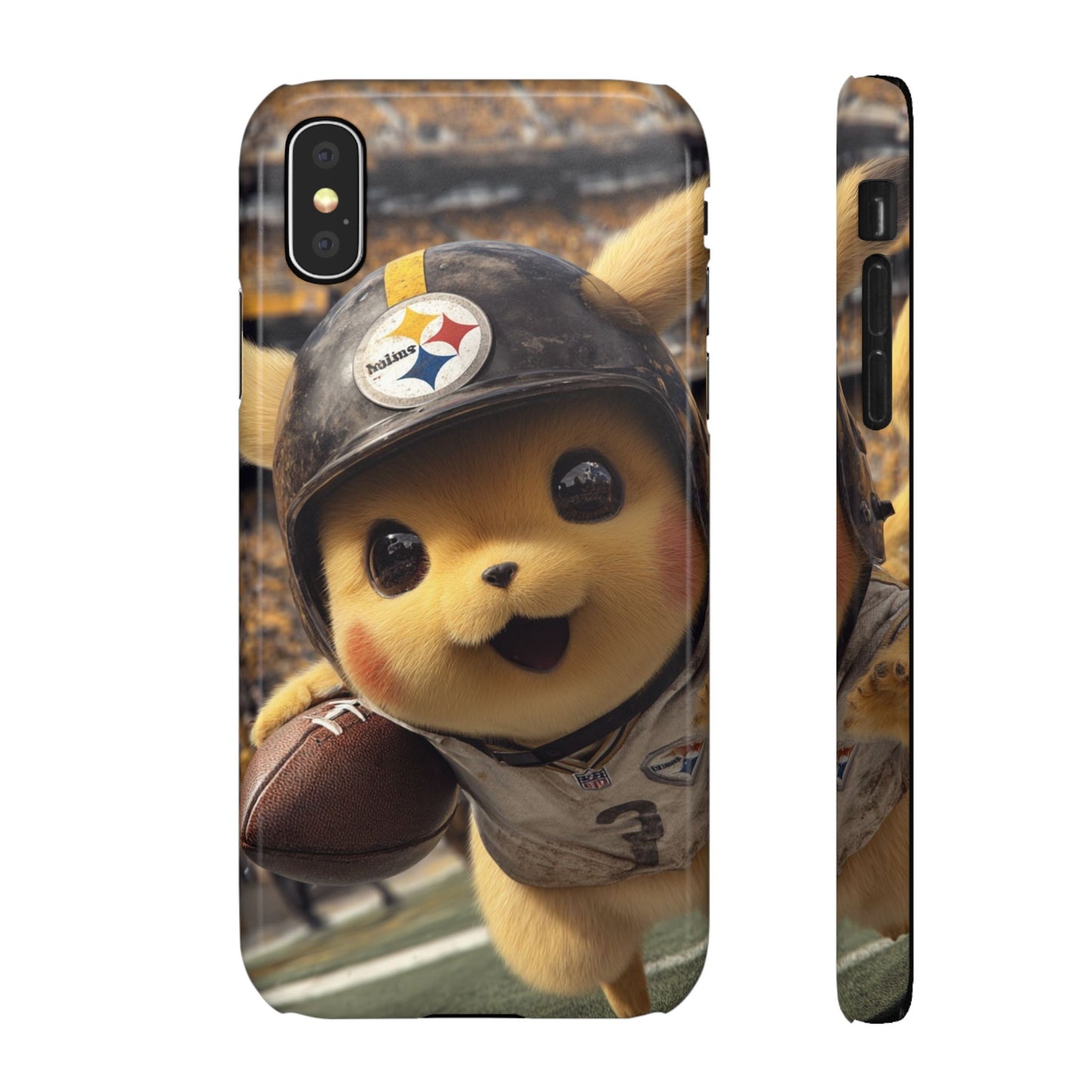 Fun Character Sports Snap Case, Phone Case, Fun Tech Accessory, Cute Gift for Gamers, Football Lovers, Kids.