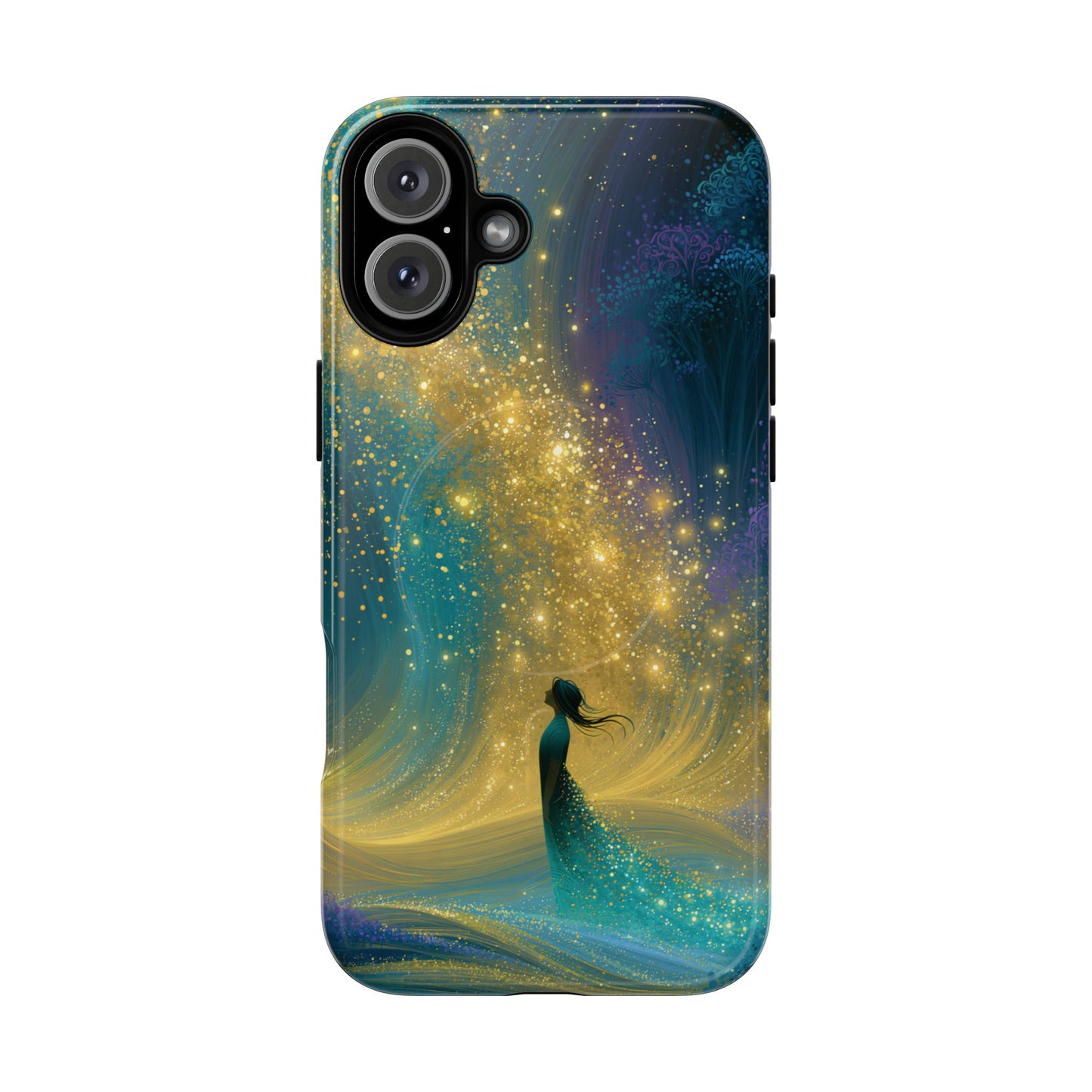 Mystical Nightfall Phone Case — Starry Silhouette Tough Magnetic Case