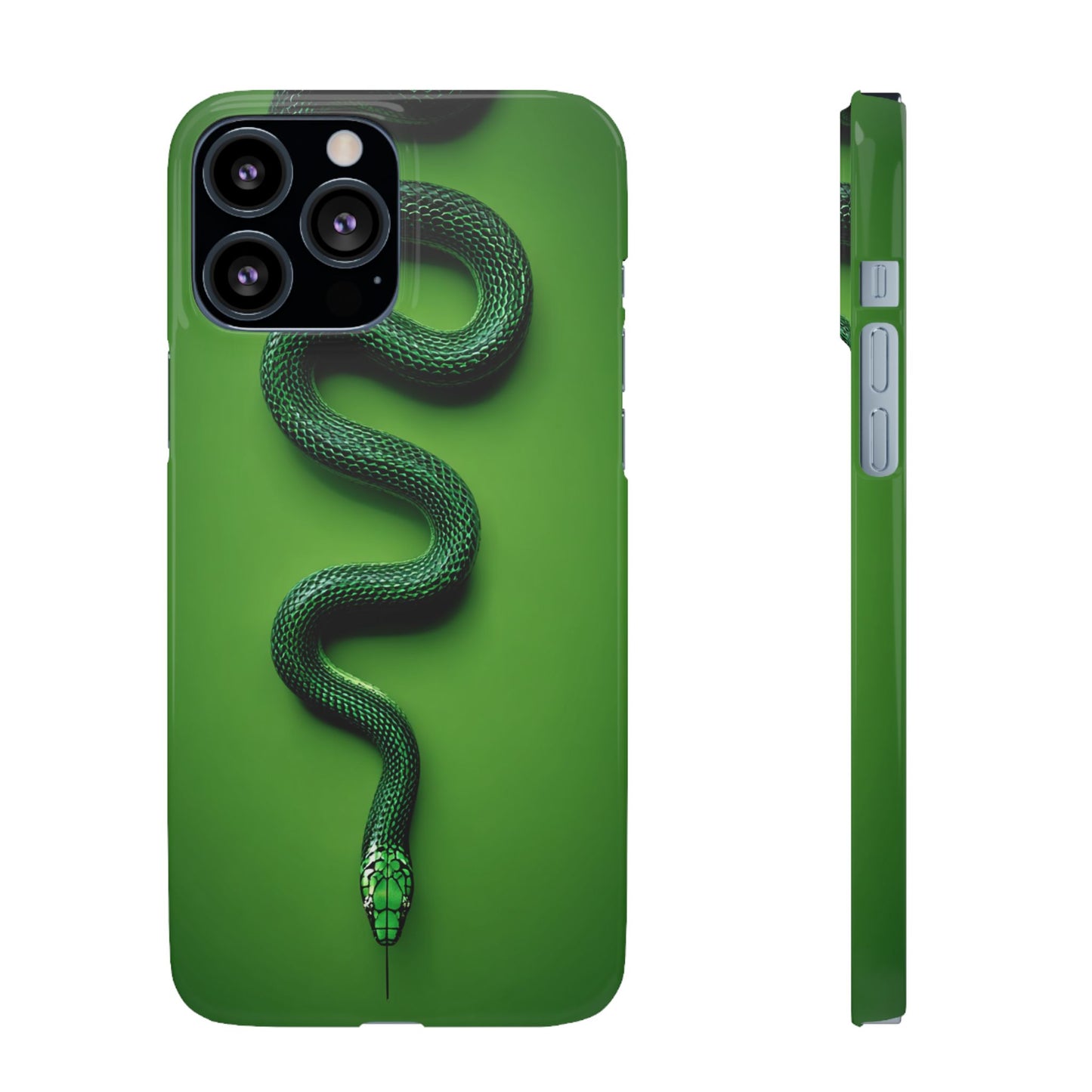 Green Snake Snap Case for iPhone, Stylish Phone Cover, Unique Gift, Trendy Accessory, Birthday, Nature Lover's Phone Case