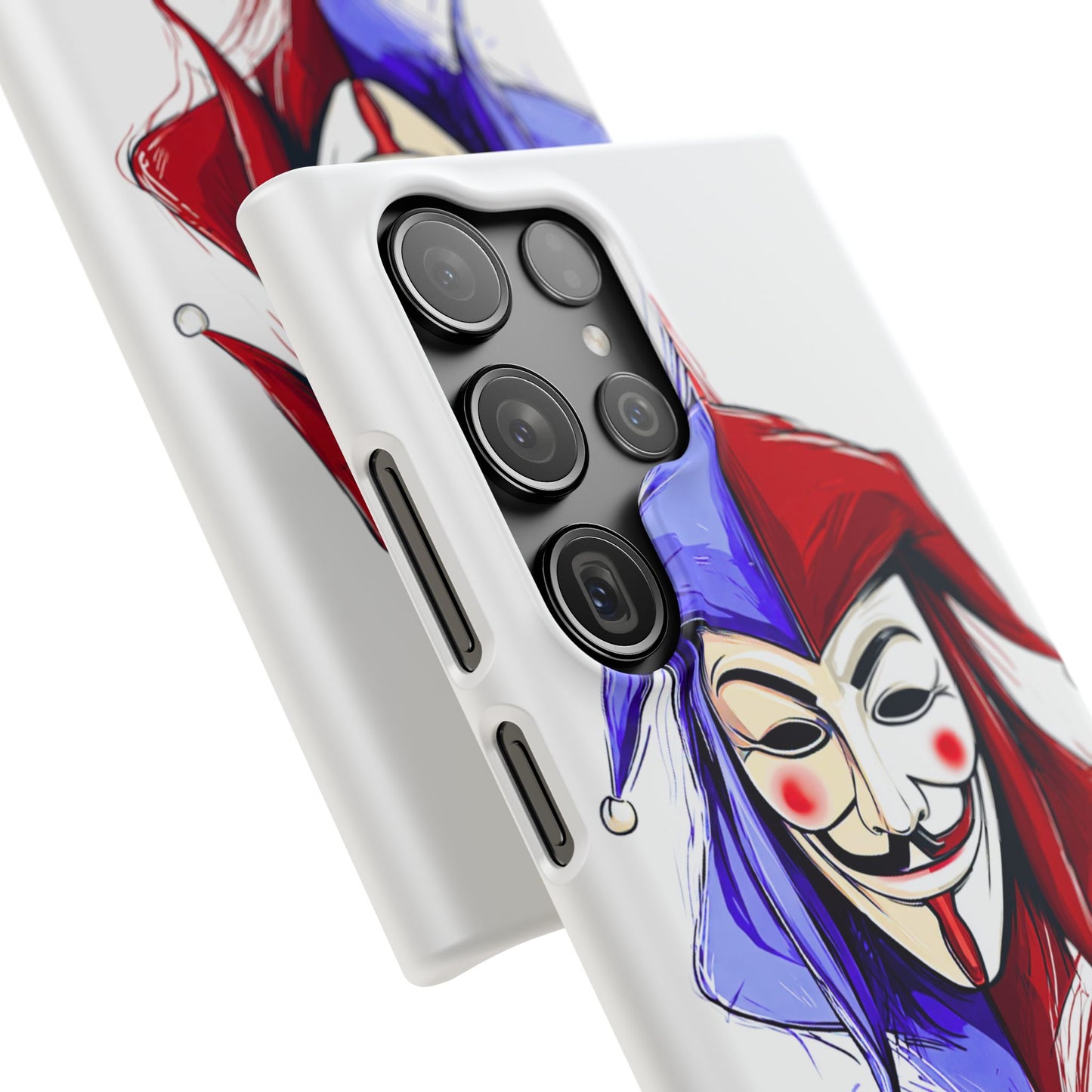 Joker & Anonimous Reunited Guy Fawkes Art Snap Case and Protective Phone Cover For iPhone and Samsung