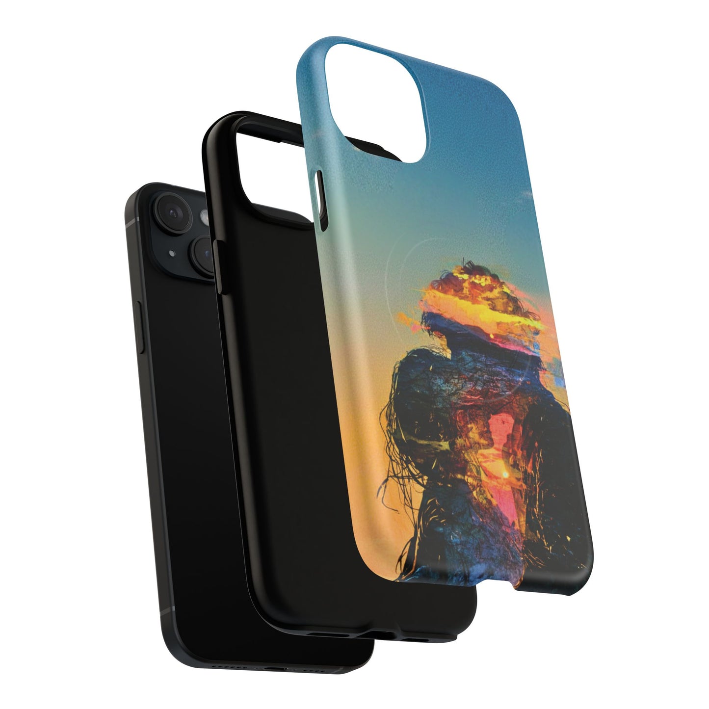 Abstract Sunset Silhouette Tough Magnetic Phone Case