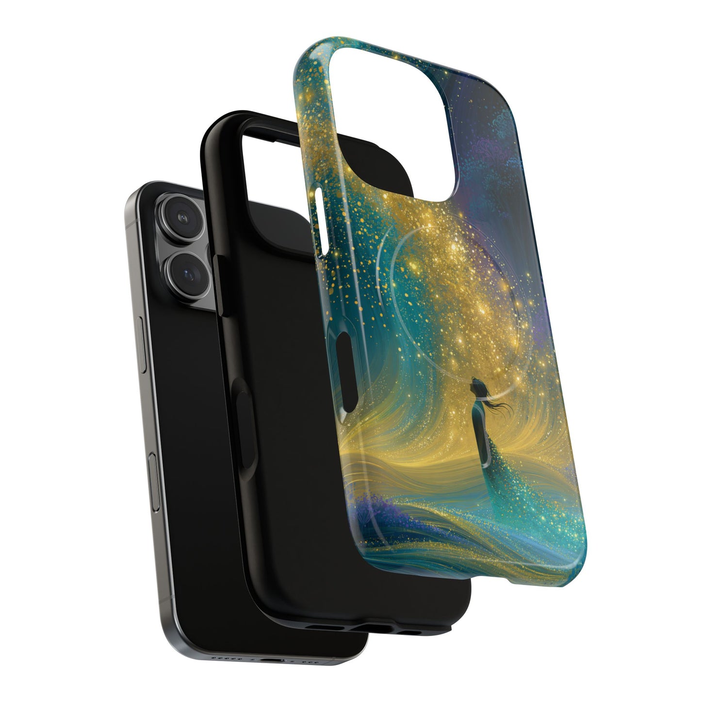 Mystical Nightfall Phone Case — Starry Silhouette Tough Magnetic Case