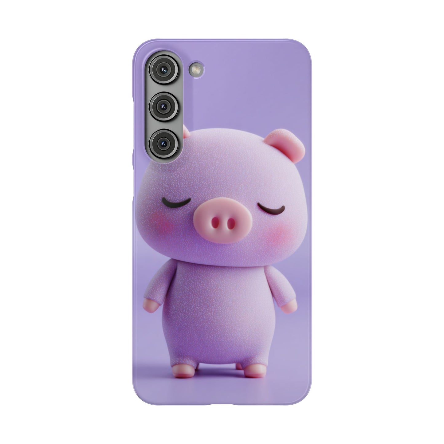 Cute Pig Snap Case for iPhone, Animal Lovers Phone Cover, Kawaii Aesthetic Accessory, Birthday Gift, Unique Phone Protection