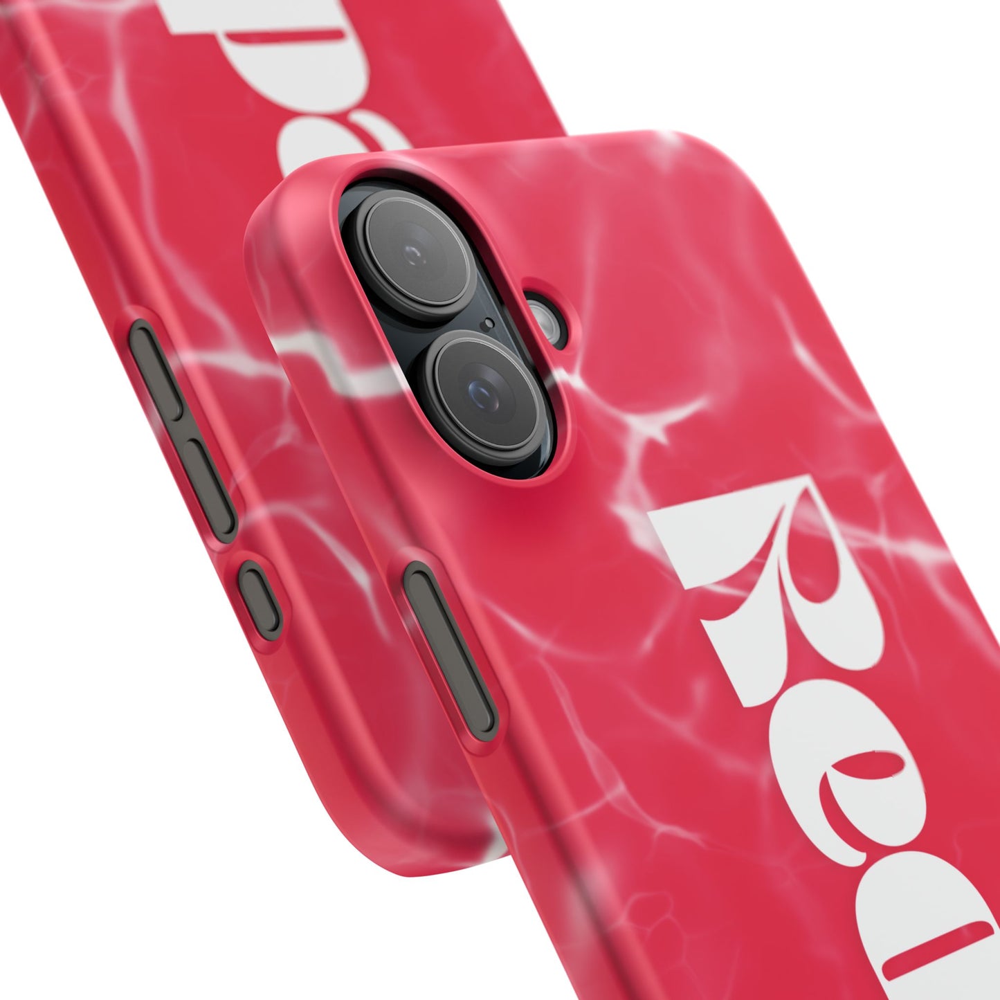 Vibrant Red Snap Case for iPhone, Trendy Phone Cover, Gift for Her, Summer Accessory, Stylish Tech Protection