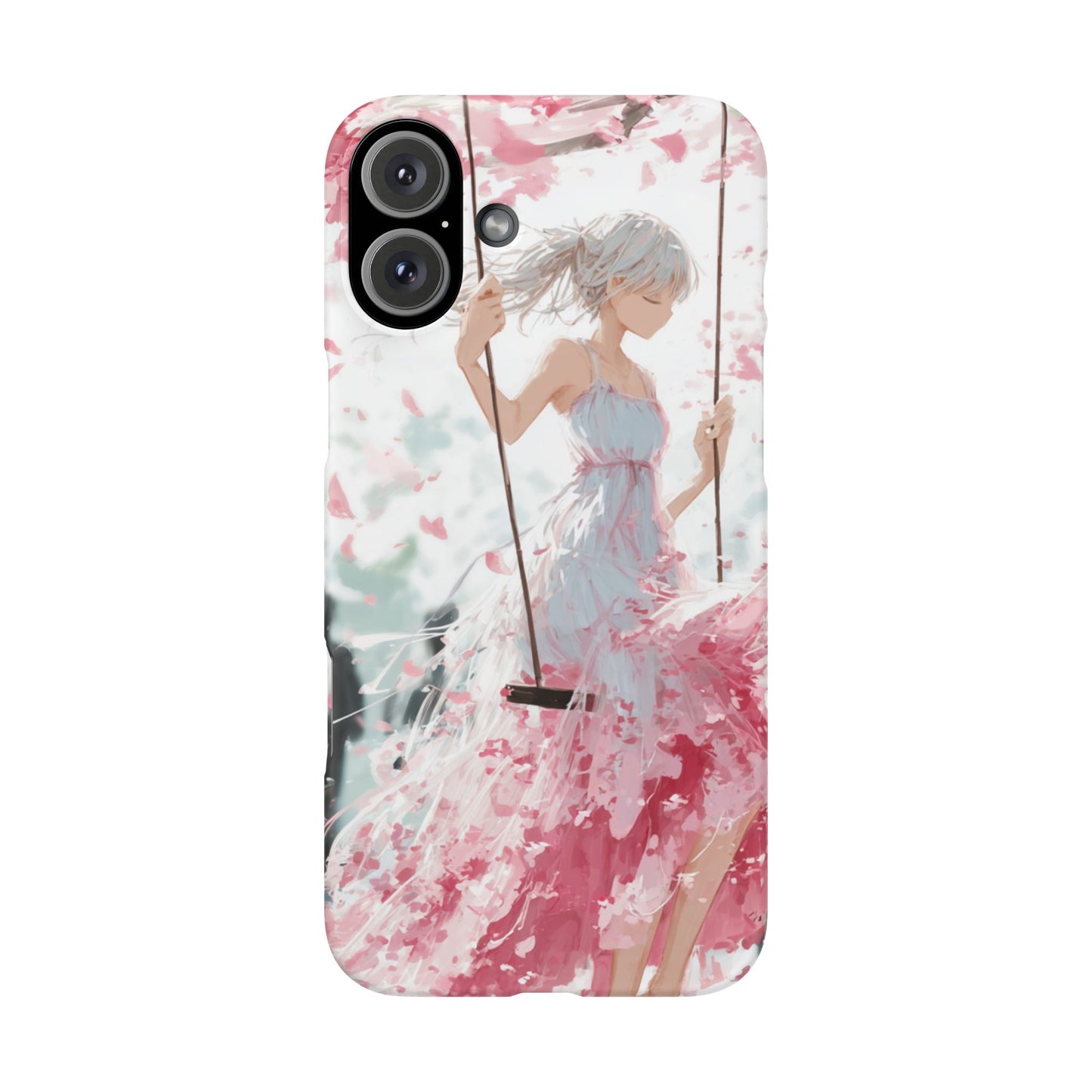 Elegant Floral Snap Cases for iPhone, Personalized Phone Covers, Cute Spring Gifts, Anime Aesthetic Accessories, Flower-themed Cell [...]