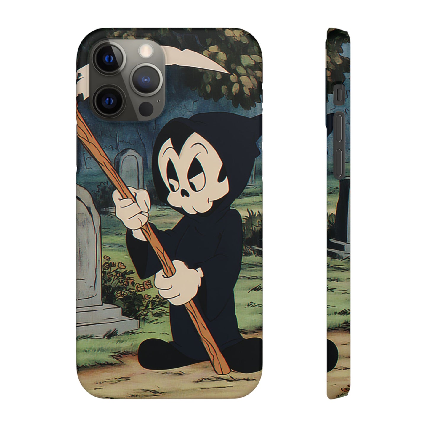 Grim Reaper Snap Case, Halloween Phone Case, Cute Death Phone Cover, Spooky Accessories, Unique Phone Protector