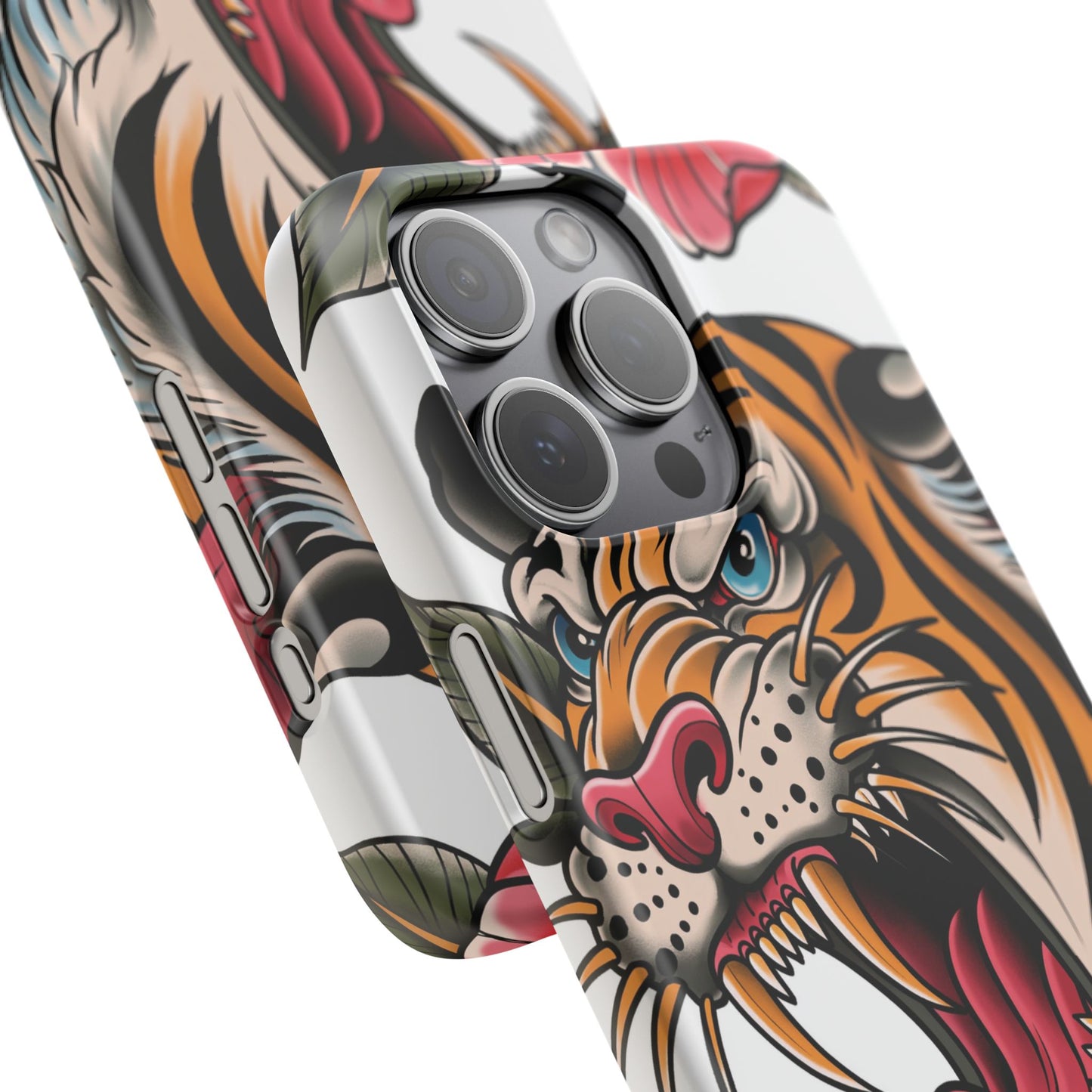 Tiger Floral Phone Case — Vintage Roaring Tiger Snap Case