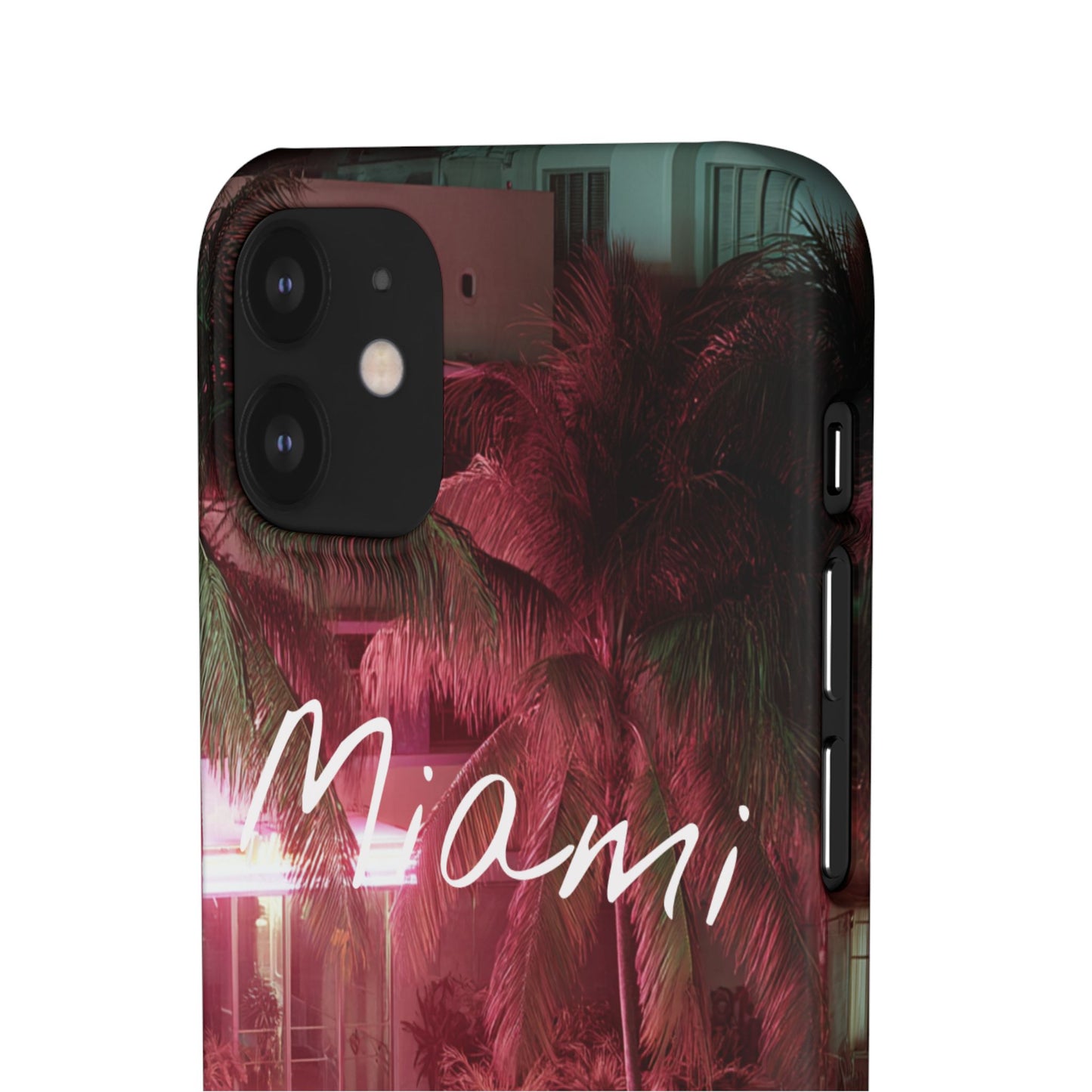 Miami Vibes Snap Case, Tropical Phone Cover, Summer Accessory, Gift for Travel Lovers, Neon Aesthetic, Beach-themed Tech