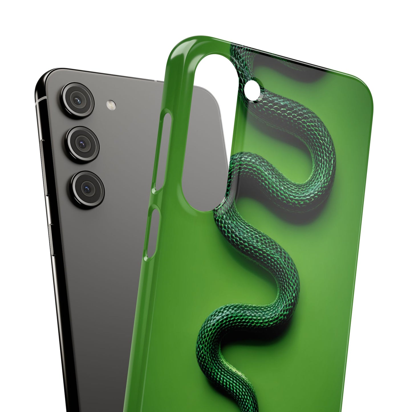 Green Snake Snap Case for iPhone, Stylish Phone Cover, Unique Gift, Trendy Accessory, Birthday, Nature Lover's Phone Case
