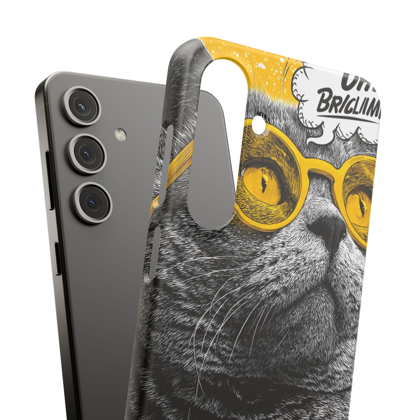 Playful Cat Snap Case - Quirky Phone Cover for Cat Lovers, Gift for Pet Enthusiasts, Funny Accessory for Any Occasion