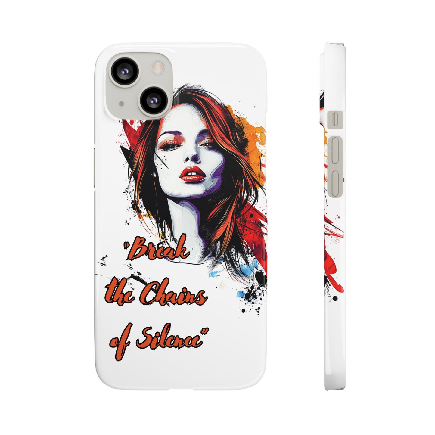 Empowering Art Snap Cases, Phone Cover, Break the Chains of Silence, Unique Gift, Inspirational Tech Accessories