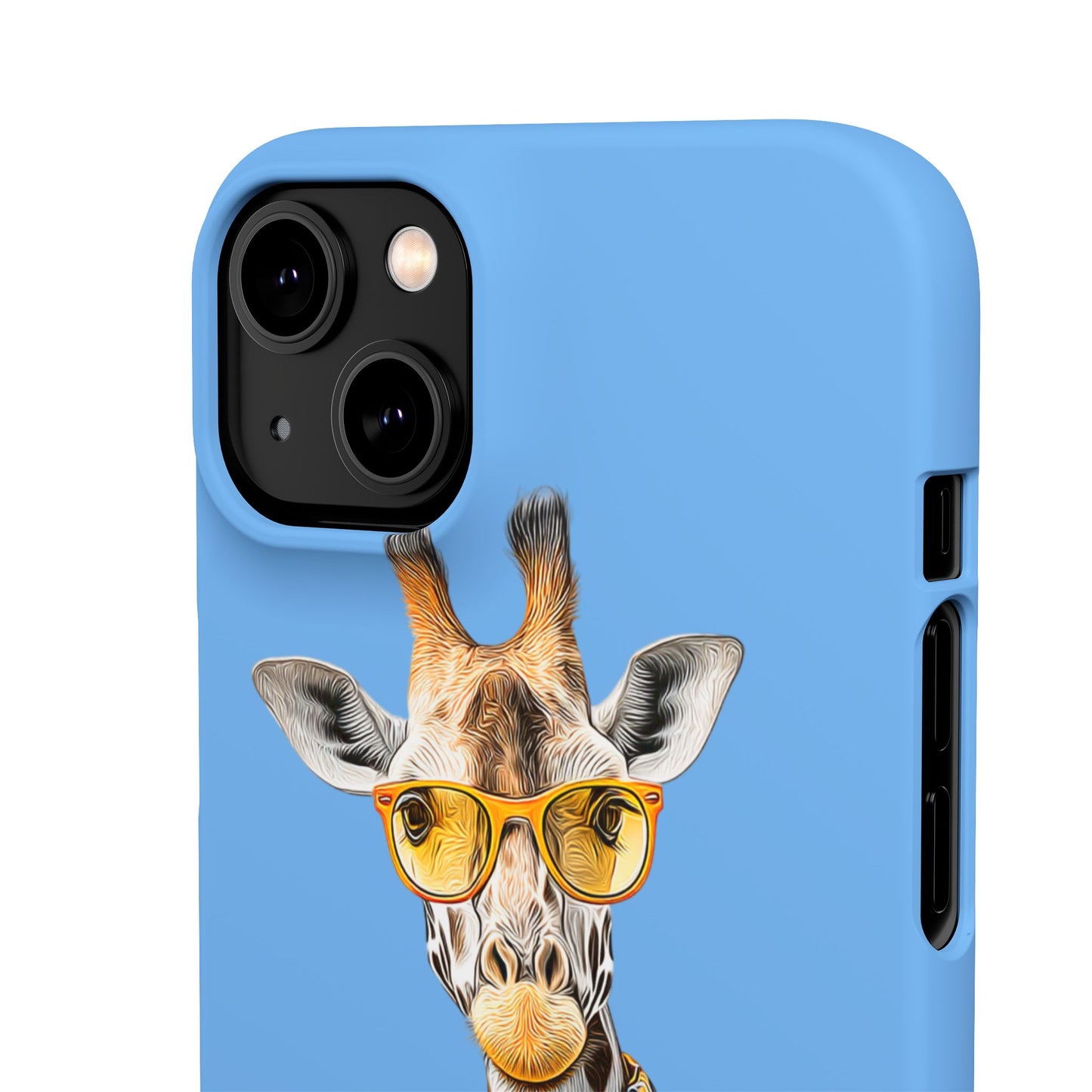 Giraffe Blue Snap Case Phone Cover for Animal Lover Iphone and Samsung models