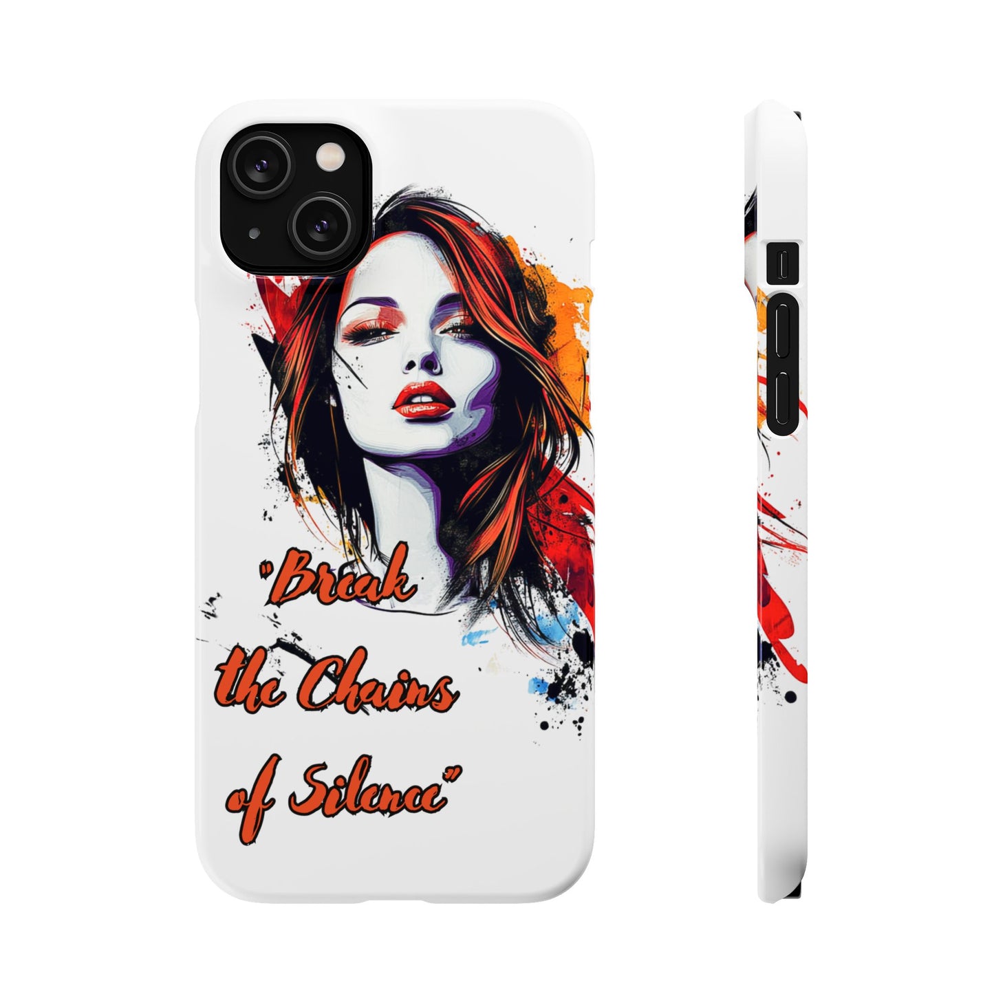 Empowering Art Snap Cases, Phone Cover, Break the Chains of Silence, Unique Gift, Inspirational Tech Accessories