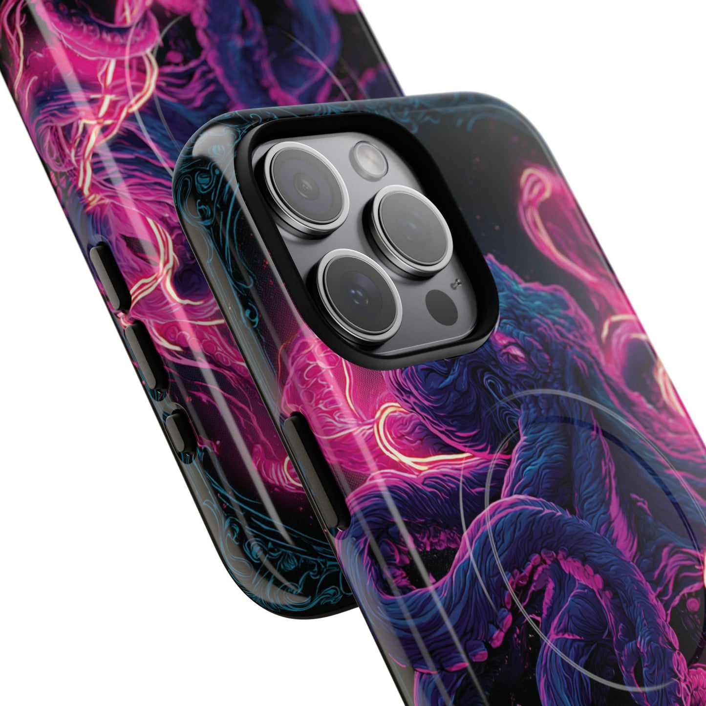 Neon Octopus Phone Case — Tough Magnetic Protective Cover