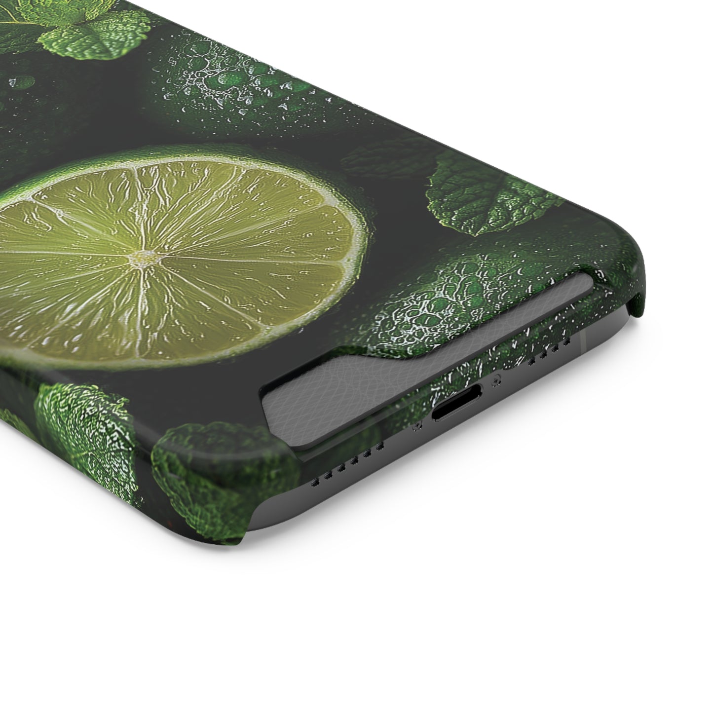 Fresh Lime Phone Case with Card Holder, Citrus Design, Perfect Gift for Summer, Stylish and Functional, Eco-friendly Accessories, [...]