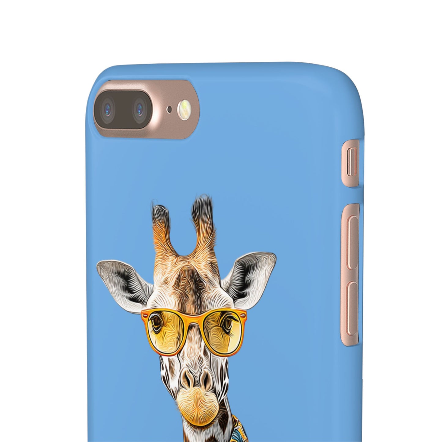 Giraffe Blue Snap Case Phone Cover for Animal Lover Iphone and Samsung models