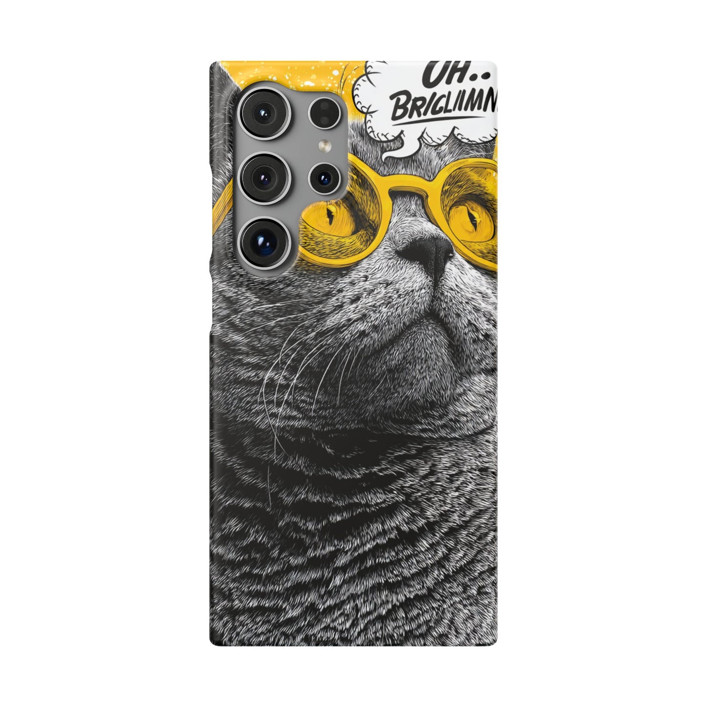 Playful Cat Snap Case - Quirky Phone Cover for Cat Lovers, Gift for Pet Enthusiasts, Funny Accessory for Any Occasion