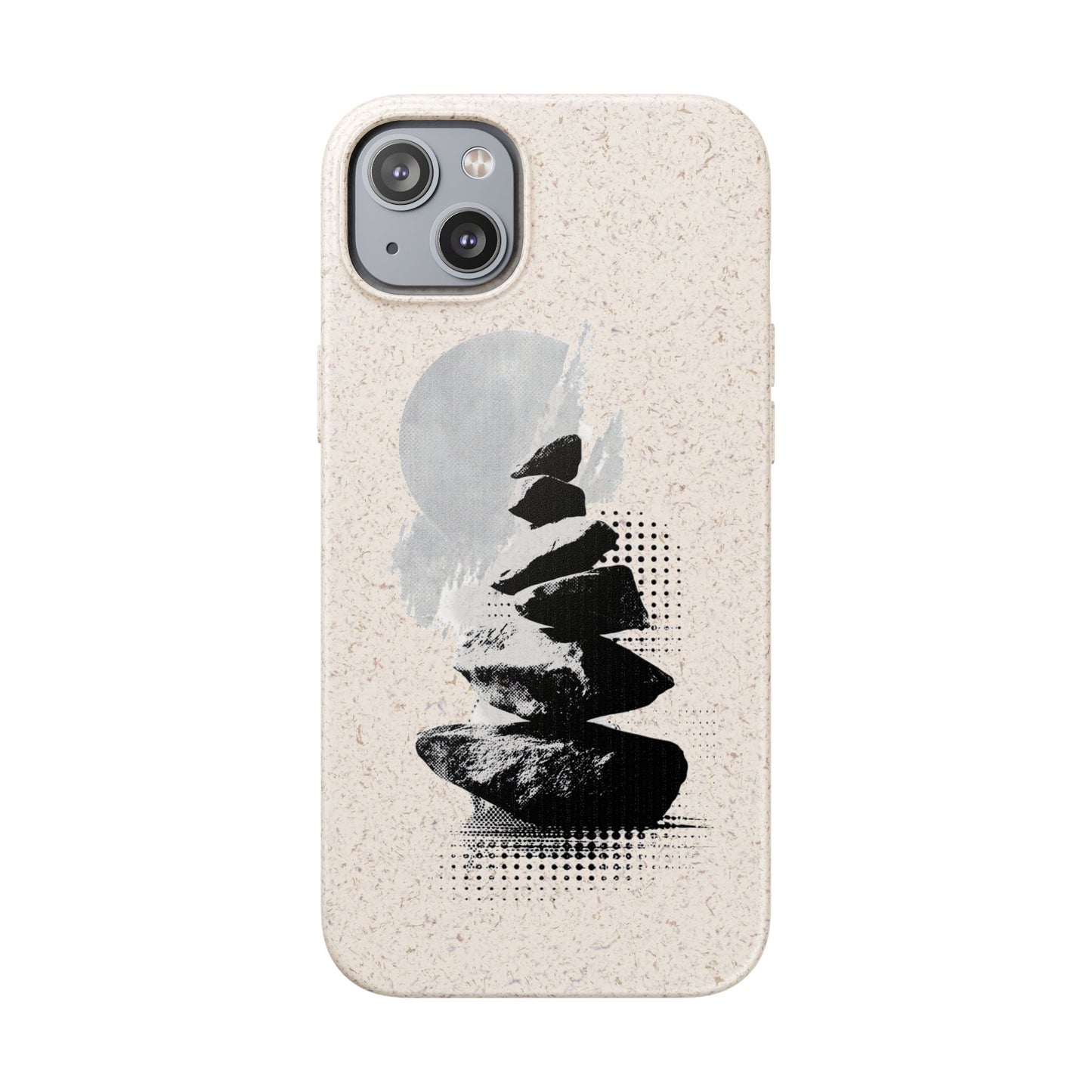 Biodegradable Plastic Free Phone Case Minimalistic Cairn Design Suitable For Iphones And Samsungs