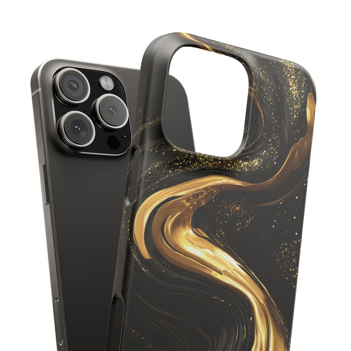 Elegant Gold Swirl Snap Case - Stylish Phone Cover, Modern Accessory, Gift for Her, Luxe Phone Case, Trendy Decor