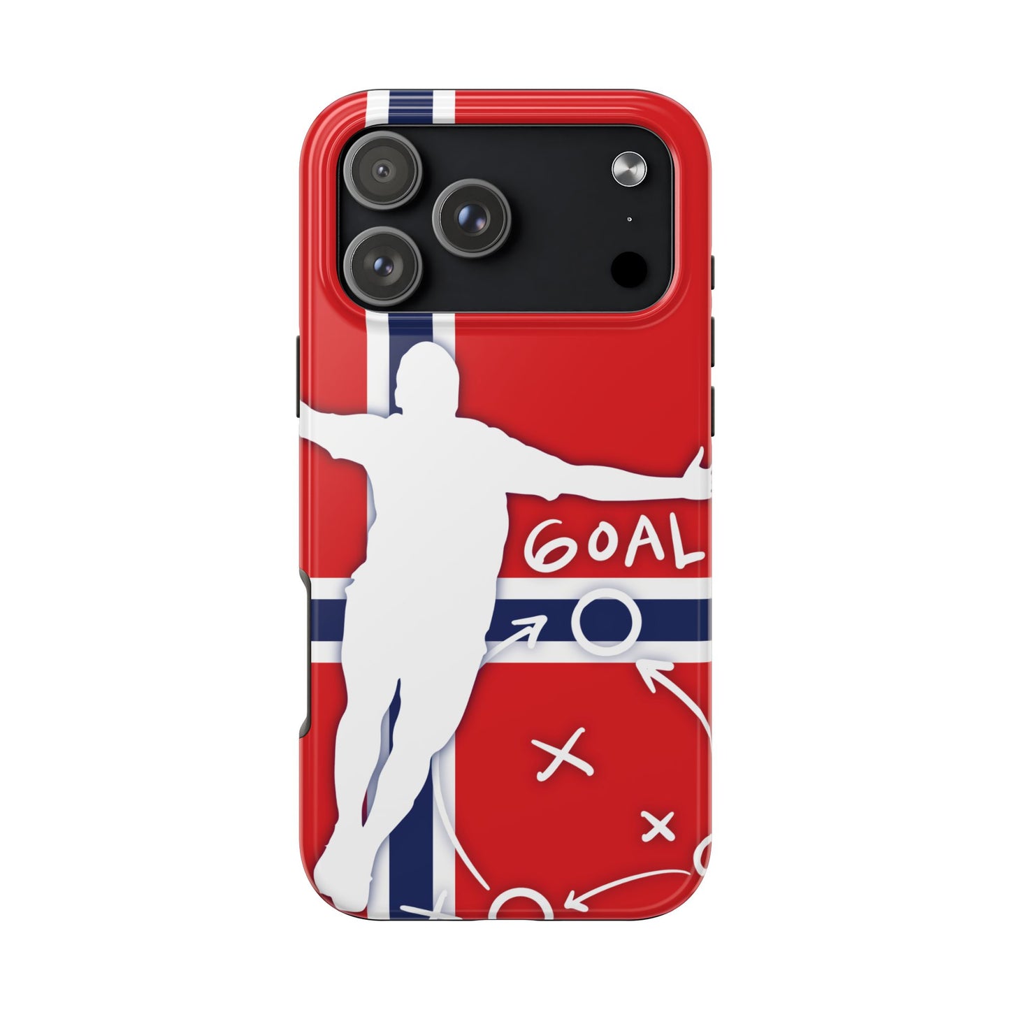 Norway Soccer Tough Phone Case — 'Goal' Silhouette Protective Cover