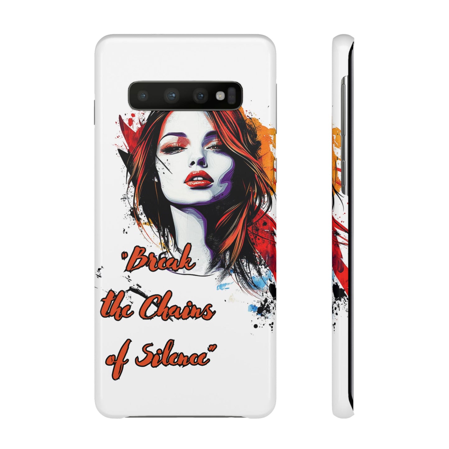 Empowering Art Snap Cases, Phone Cover, Break the Chains of Silence, Unique Gift, Inspirational Tech Accessories