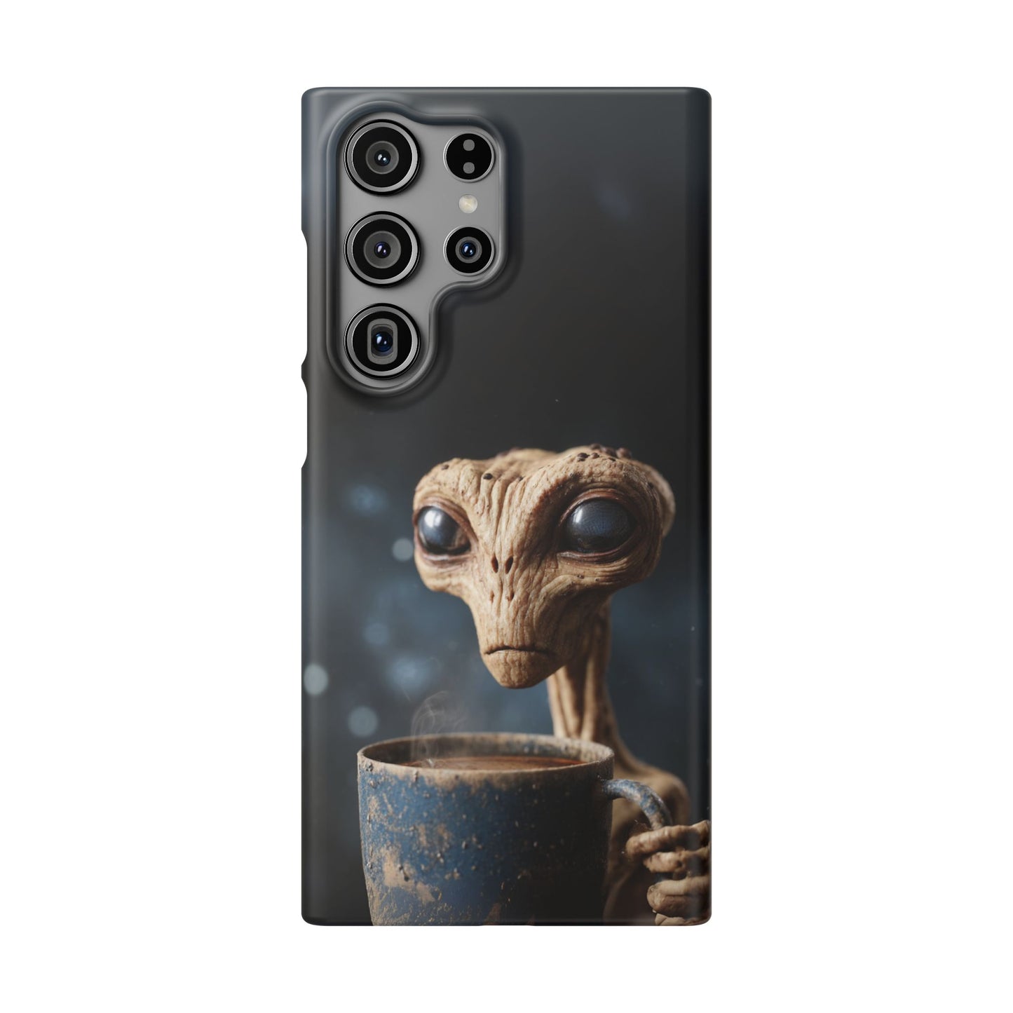 Alien Coffee Snap Case, Unique Phone Cover, Pop Culture Accessory, Gift for Sci-Fi Lovers, Customizable Phone Case