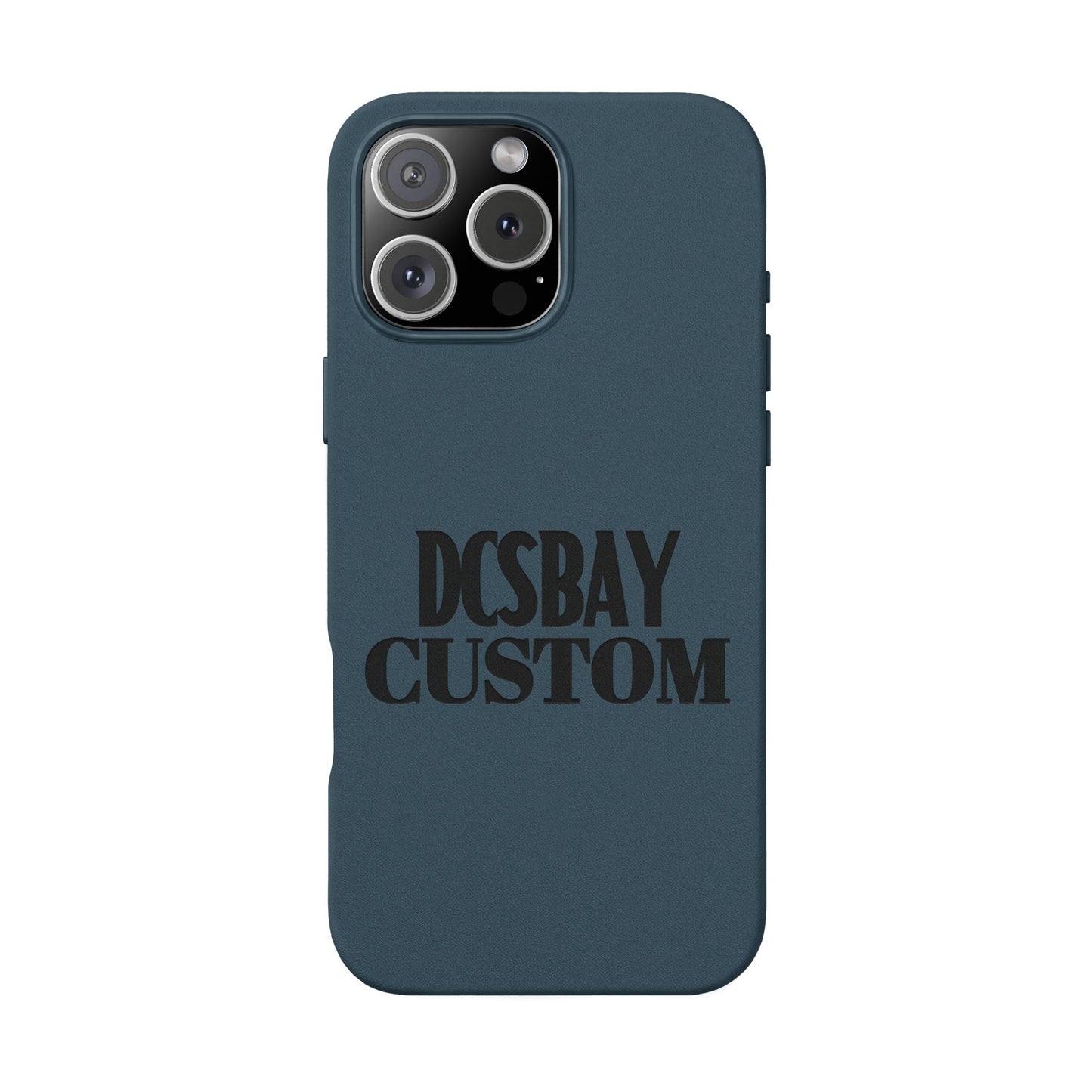 Engraved PU Leather Phone Case — Minimal Bear Silhouette