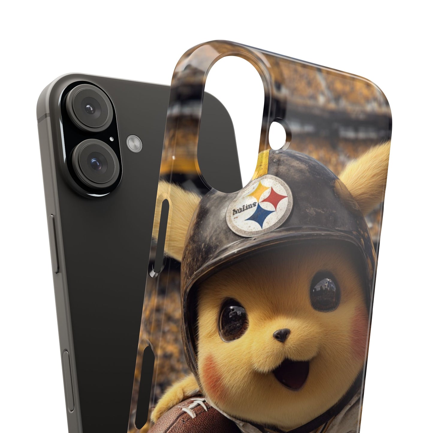 Fun Character Sports Snap Case, Phone Case, Fun Tech Accessory, Cute Gift for Gamers, Football Lovers, Kids.